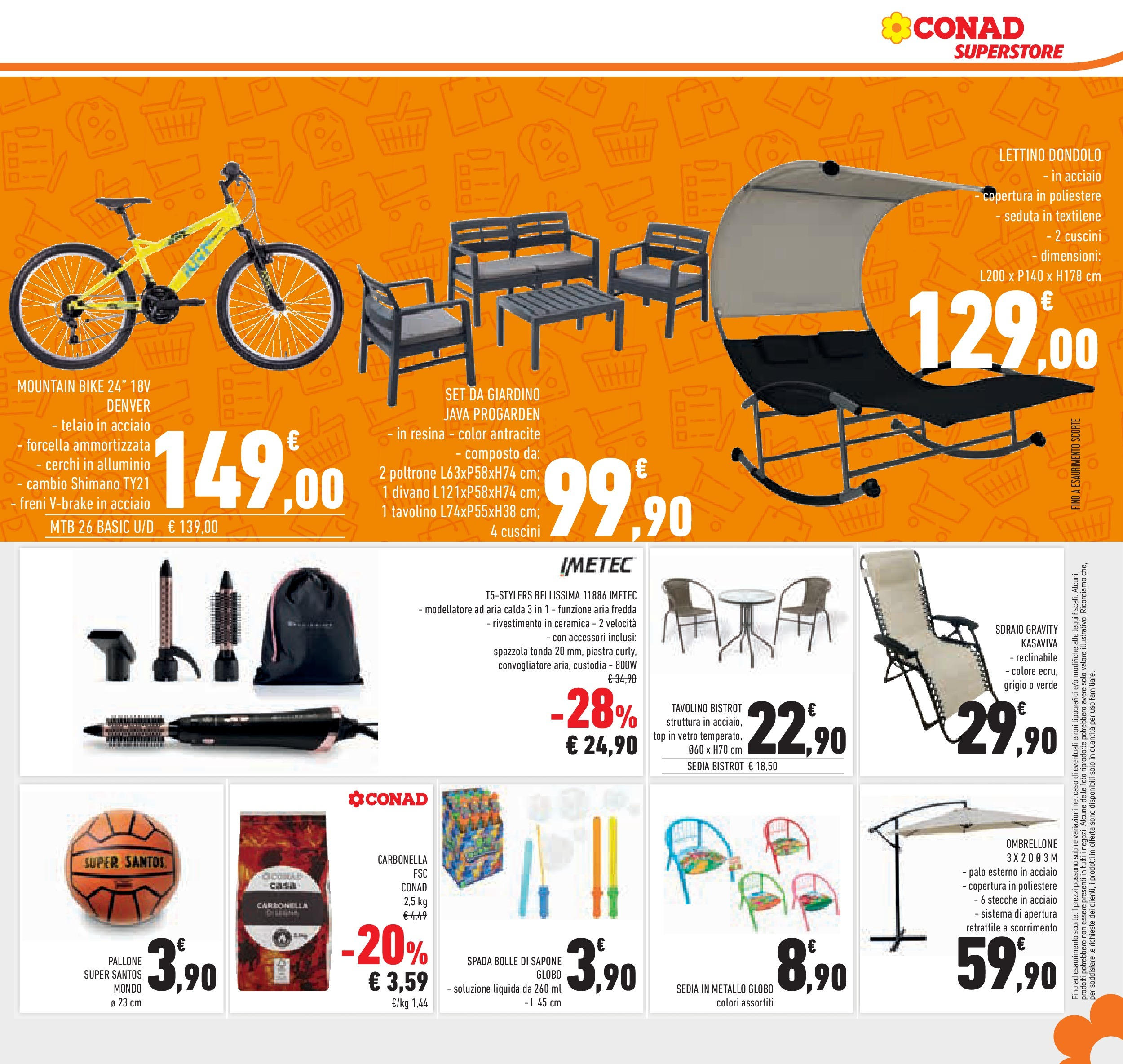 Prossimo volantino Conad dal 22/04/2025 ⏳ Anteprima | Pagina: 21 | Prodotti: Ombrellone, Set da giardino, Divano, Sedia Prossimo volantino Conad dal 22/04/2025 > Anteprima | Pagina: 21 | Prodotti: Ombrellone, Set da giardino, Divano, Sedia
