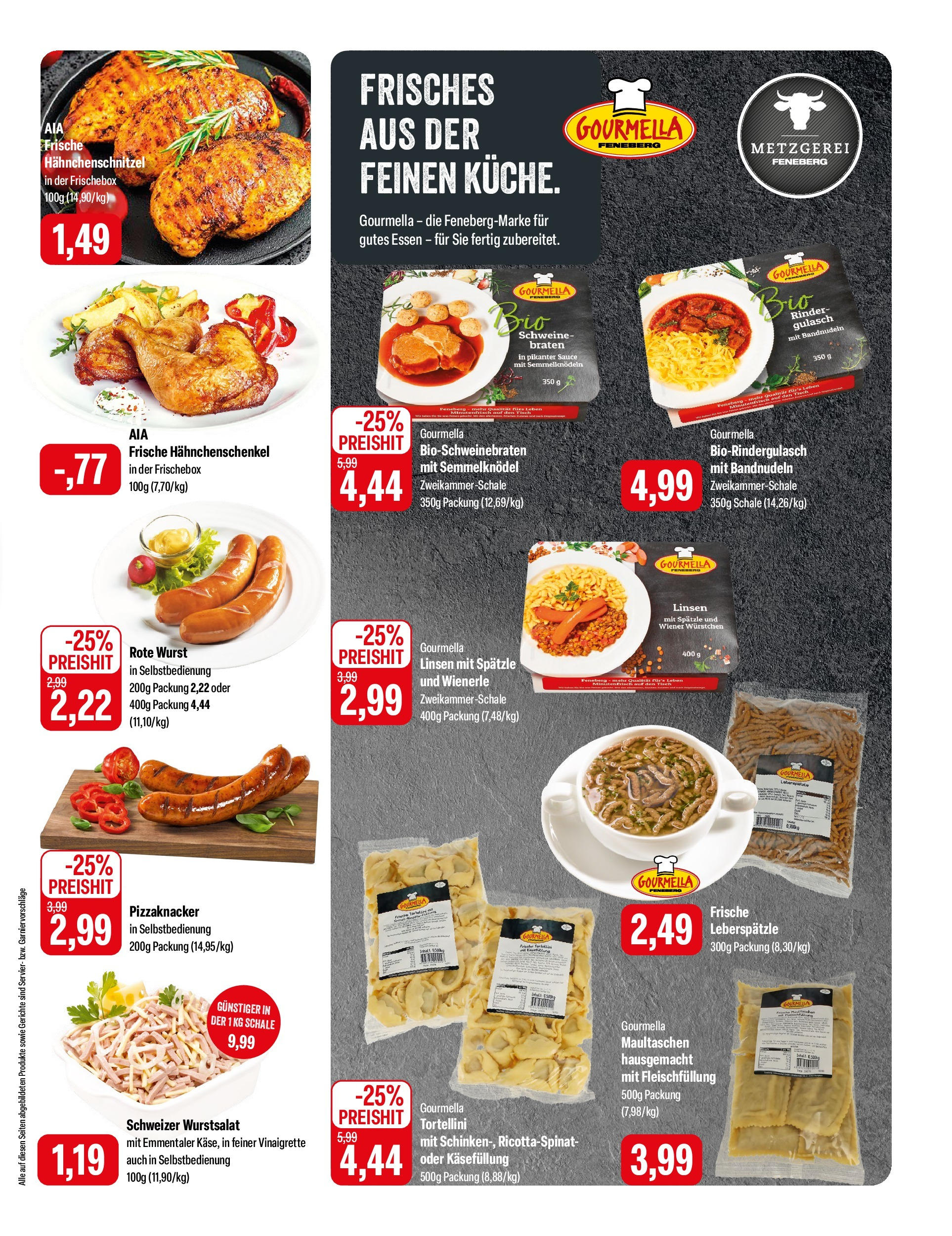 Feneberg Angebote (ab 02.05.2025) zum Blättern | Seite: 7 | Produkte: Wiener wurstchen, Hahnchenschenkel, Tisch, Wurst