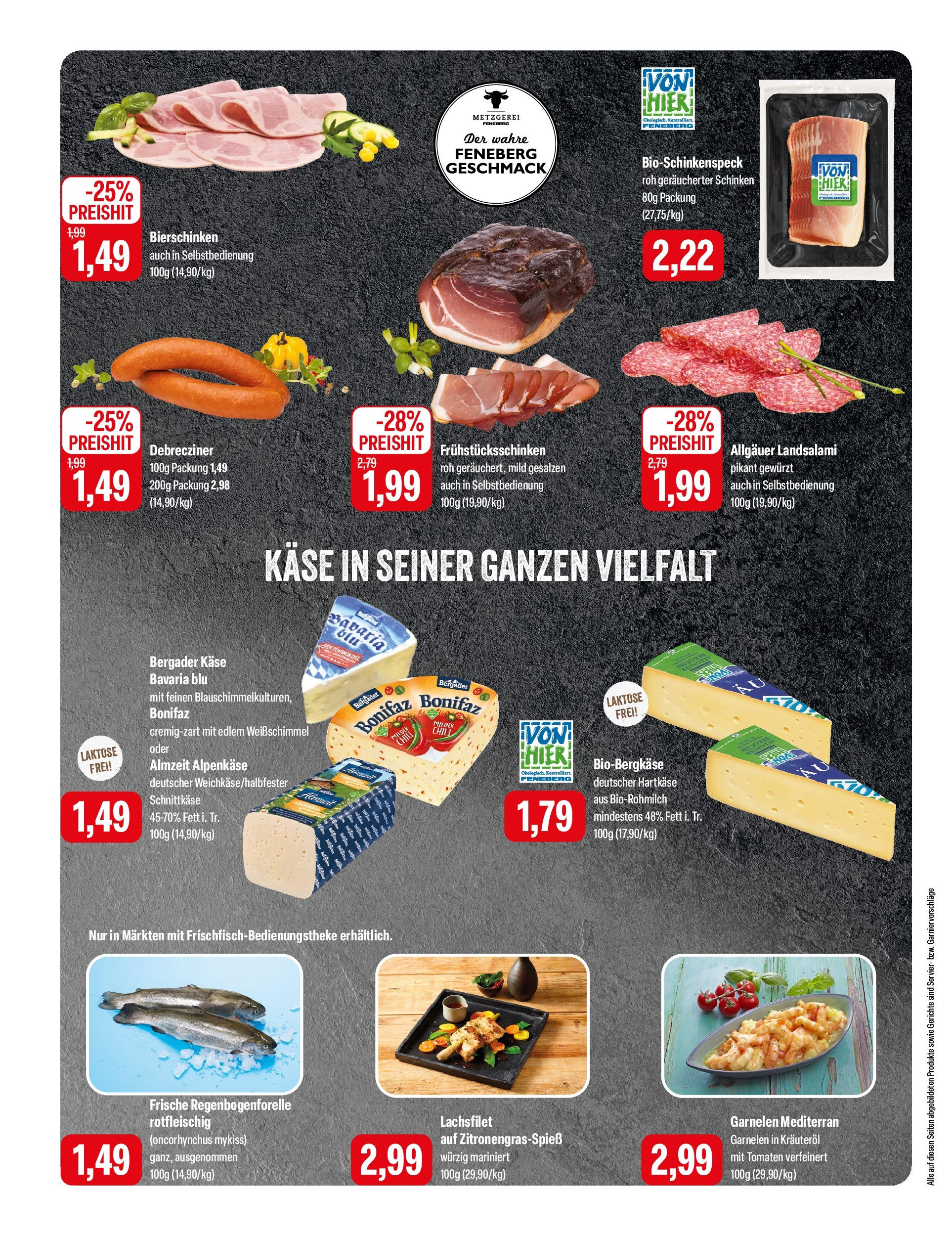 Feneberg Angebote (ab 02.05.2025) zum Blättern | Seite: 8 | Produkte: Käse, Tomaten, Garnelen, Schinken