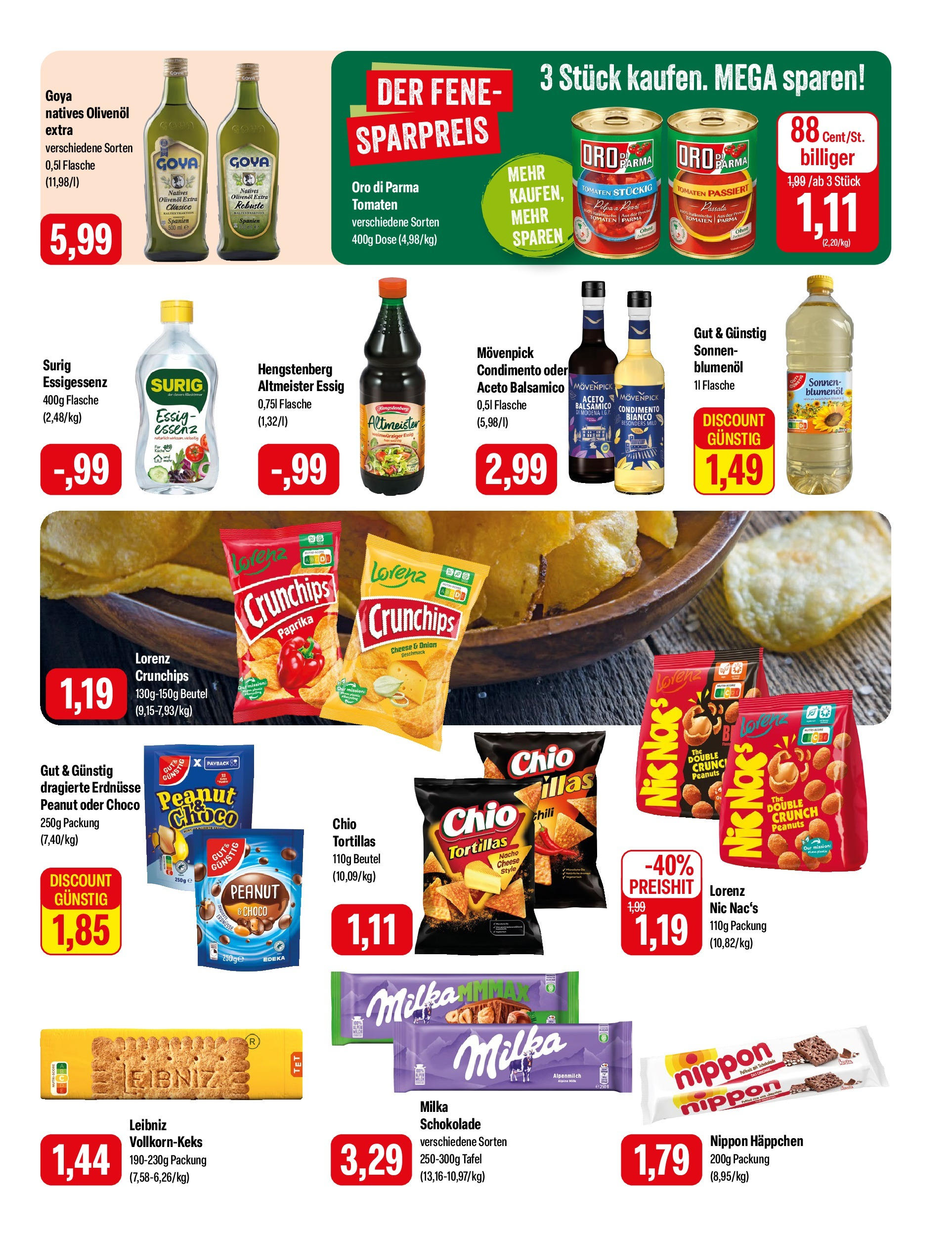 Feneberg Angebote (ab 02.05.2025) zum Blättern | Seite: 13 | Produkte: Schokolade, Milka, Oro di parma, Chips