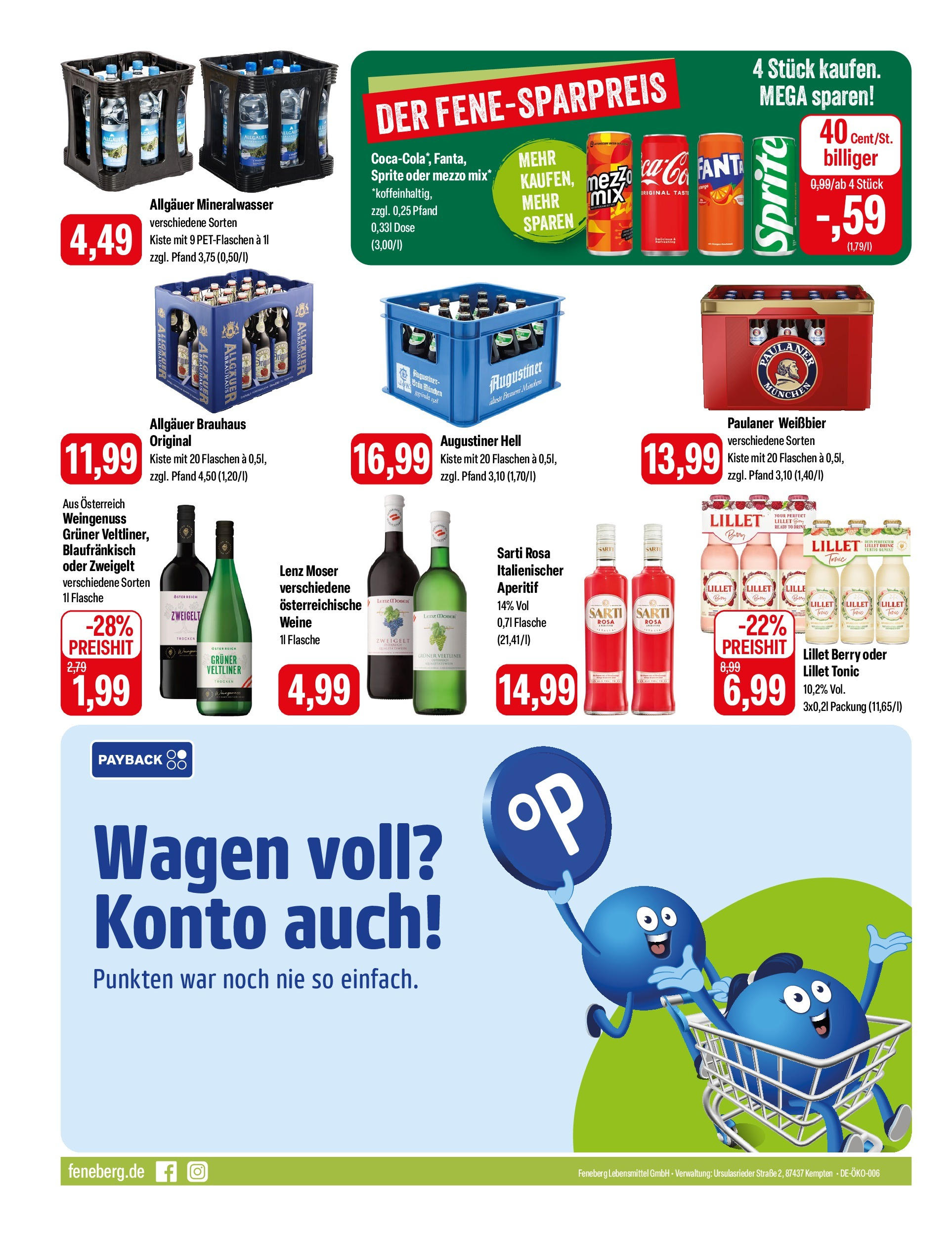 Feneberg Angebote (ab 02.05.2025) zum Blättern | Seite: 16 | Produkte: Sprite, Weißbier, Lillet, Paulaner