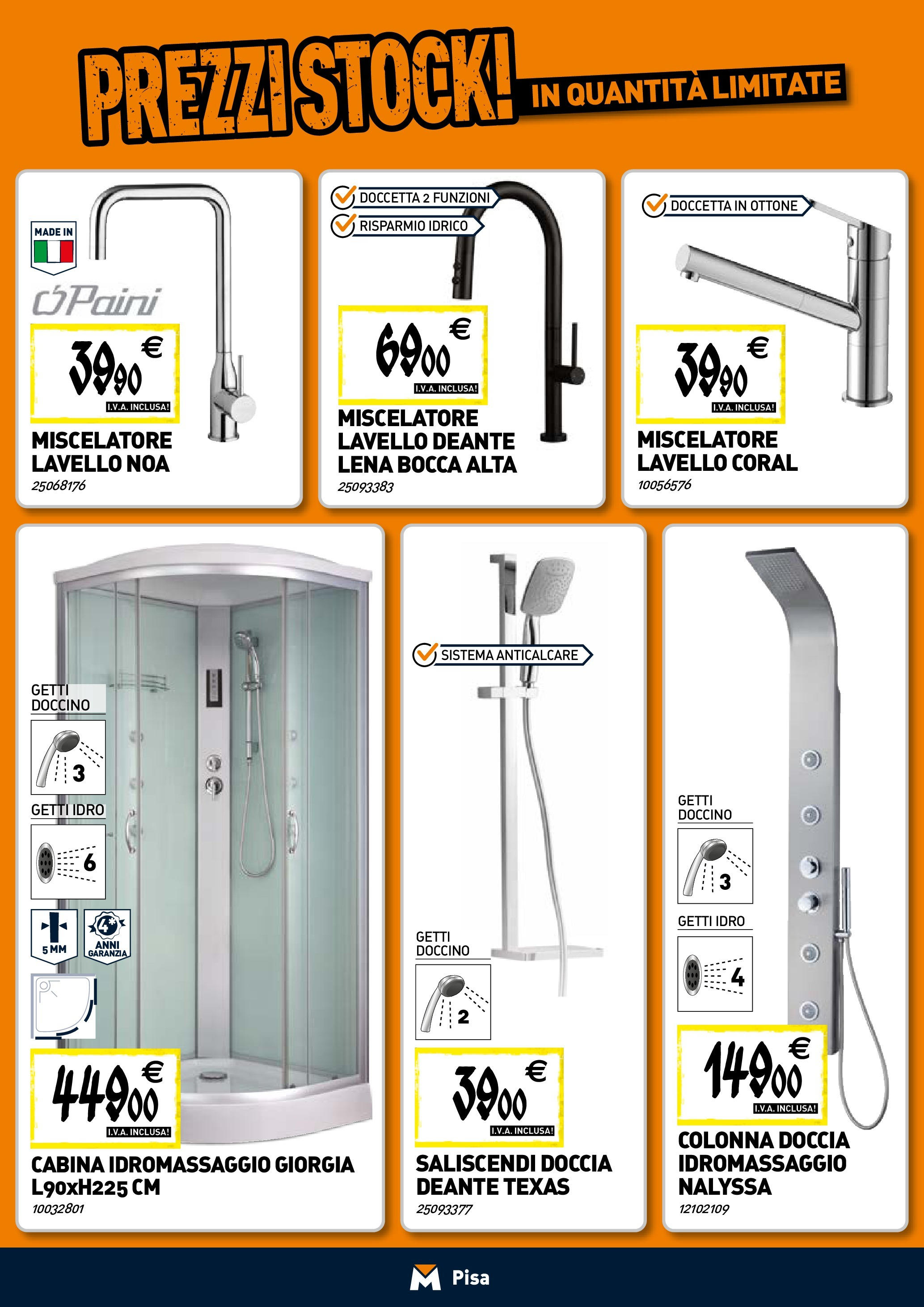 TECNOMAT - Straordinari prezzi stock! dal 23/04/2025 anteprima > nuovo offerte!⏳ | Pagina: 3 | Prodotti: Anticalcare, Lavello, Miscelatore, Doccia Nuovo TECNOMAT - Straordinari prezzi stock! dal 23/04/2025 > offerte anteprima 🛍️ | Pagina: 3 | Prodotti: Anticalcare, Lavello, Miscelatore, Doccia