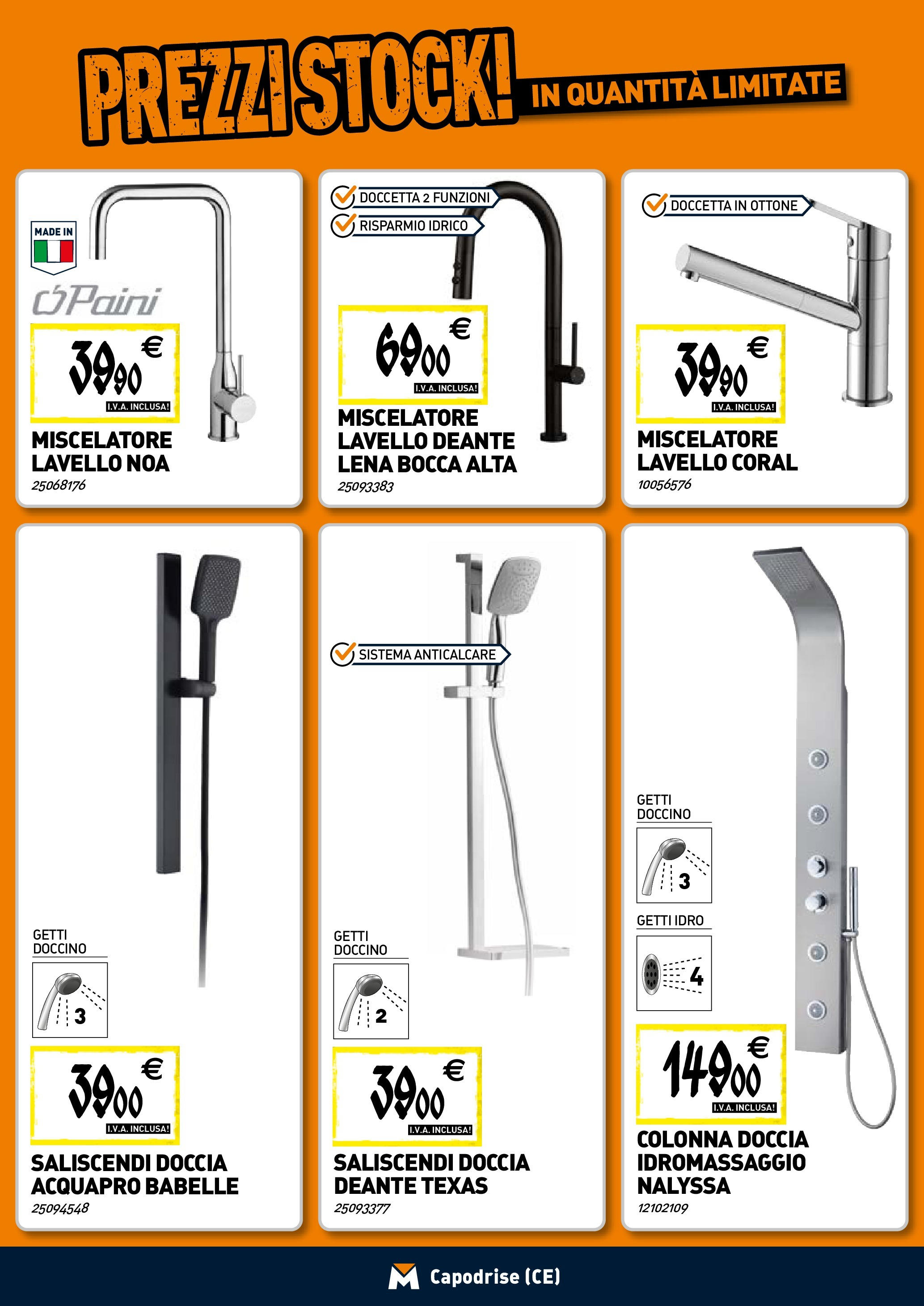 TECNOMAT - Straordinari prezzi stock! dal 23/04/2025 anteprima > nuovo offerte!⏳ | Pagina: 3 | Prodotti: Anticalcare, Lavello, Miscelatore, Doccia Nuovo TECNOMAT - Straordinari prezzi stock! dal 23/04/2025 > offerte anteprima 🛍️ | Pagina: 3 | Prodotti: Anticalcare, Lavello, Miscelatore, Doccia