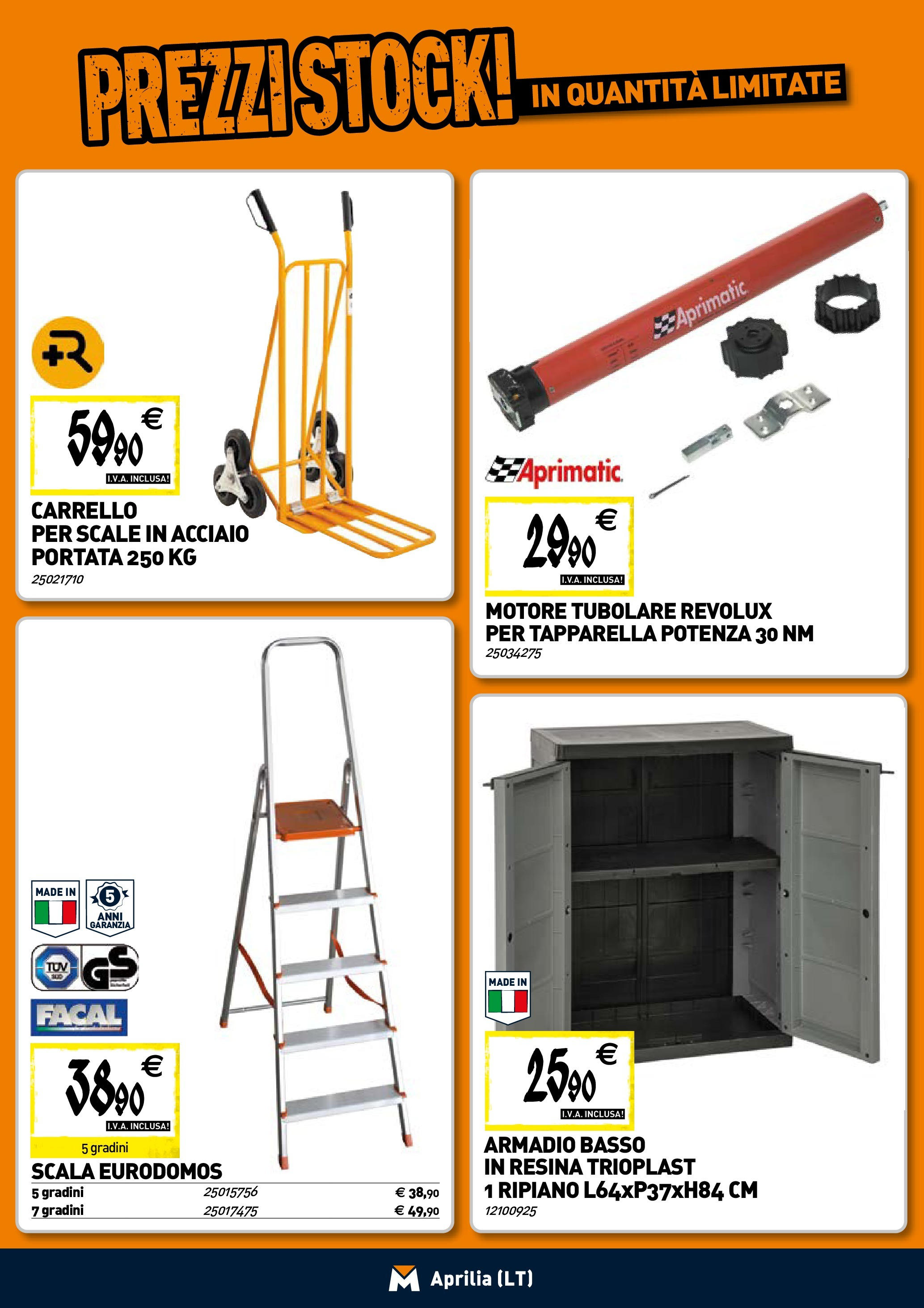 TECNOMAT - Straordinari prezzi stock! dal 23/04/2025 anteprima > nuovo offerte!⏳ | Pagina: 20 | Prodotti: Ripiano, Carrello, Trolley, Armadio Nuovo TECNOMAT - Straordinari prezzi stock! dal 23/04/2025 > offerte anteprima 🛍️ | Pagina: 20 | Prodotti: Ripiano, Carrello, Trolley, Armadio