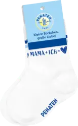 Penaten Söckchen Mama + Ich, weiß, 6-9 Monate