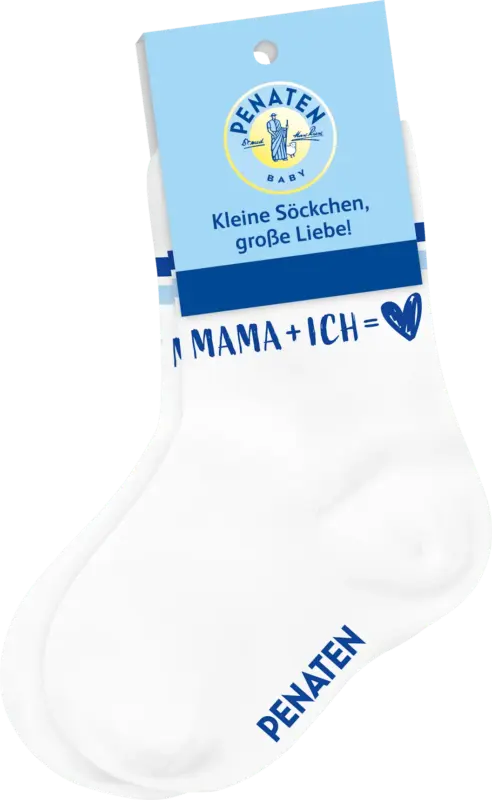 Penaten Söckchen Mama + Ich, weiß, 6-9 Monate