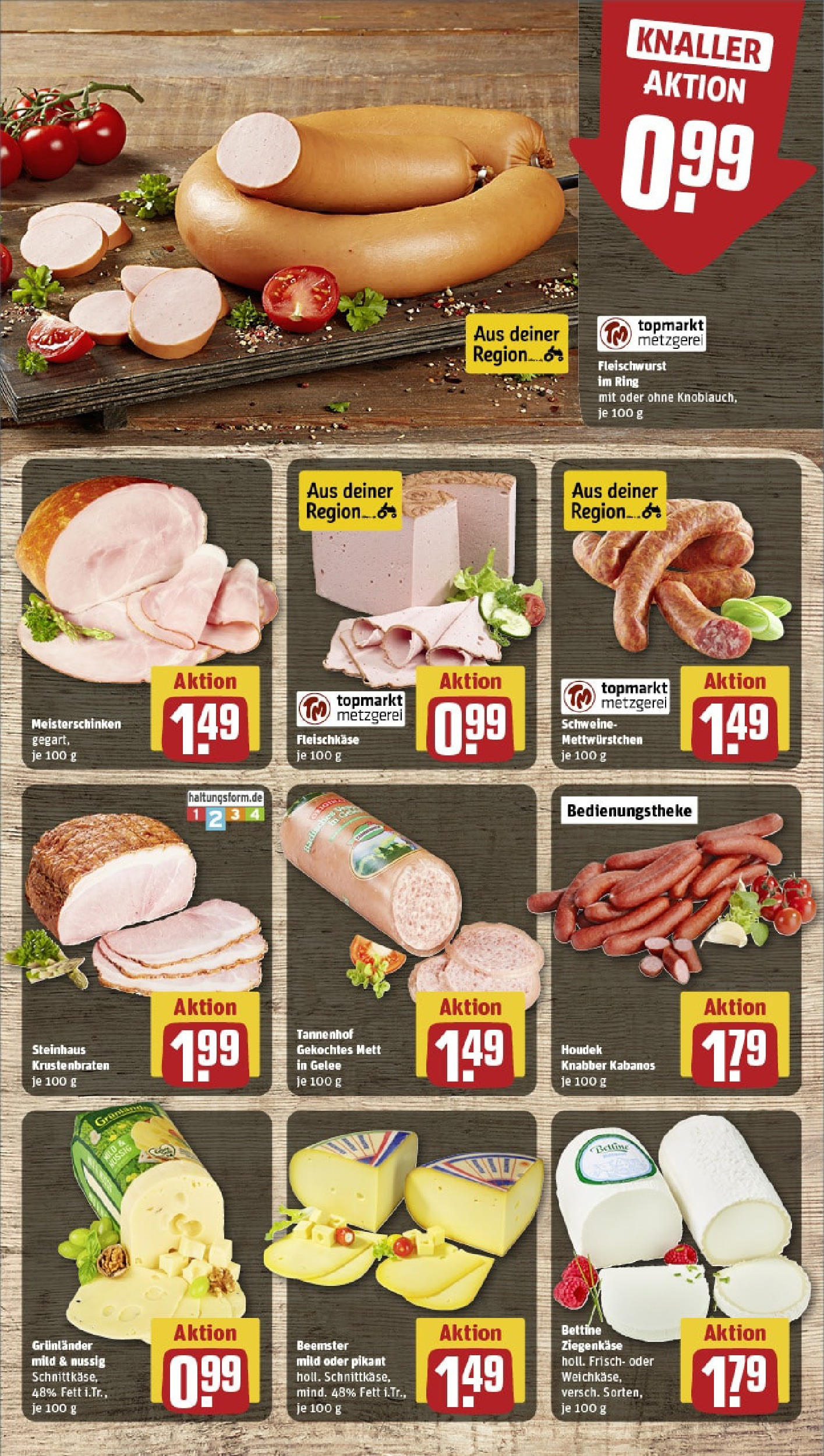 Rewe - Rewe: Wochenangebote (ab 27.04.2025) zum Blättern » Angebote | Seite: 9 | Produkte: Ziegenkäse, Krustenbraten, Grunlander Rewe - Rewe: Wochenangebote (ab 27.04.2025) zum Blättern » Angebote | Seite: 9 | Produkte: Ziegenkäse, Krustenbraten, Grunlander