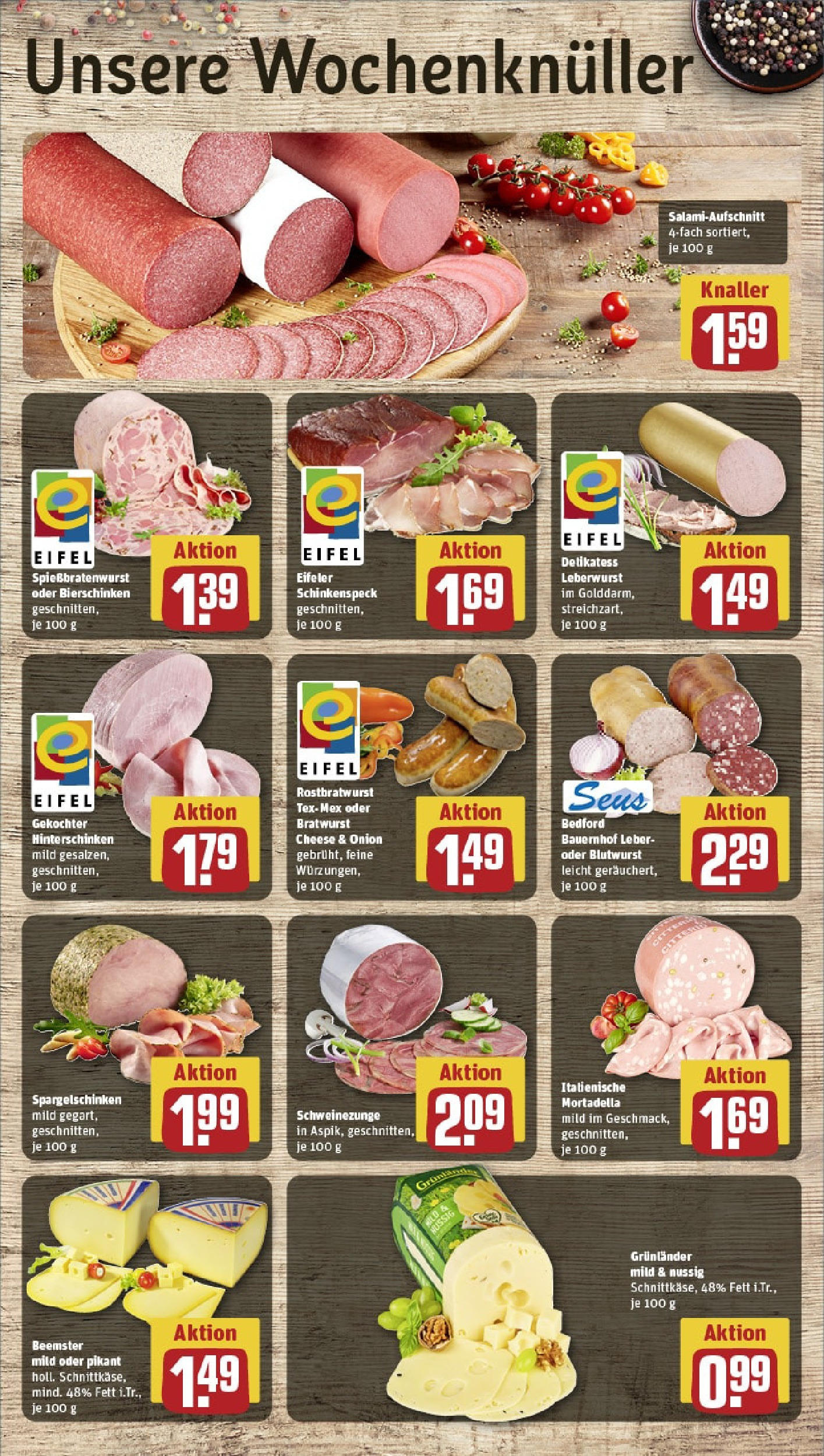 Rewe - Rewe: Wochenangebote (ab 27.04.2025) zum Blättern » Angebote | Seite: 9 | Produkte: Bratwurst, Grunlander