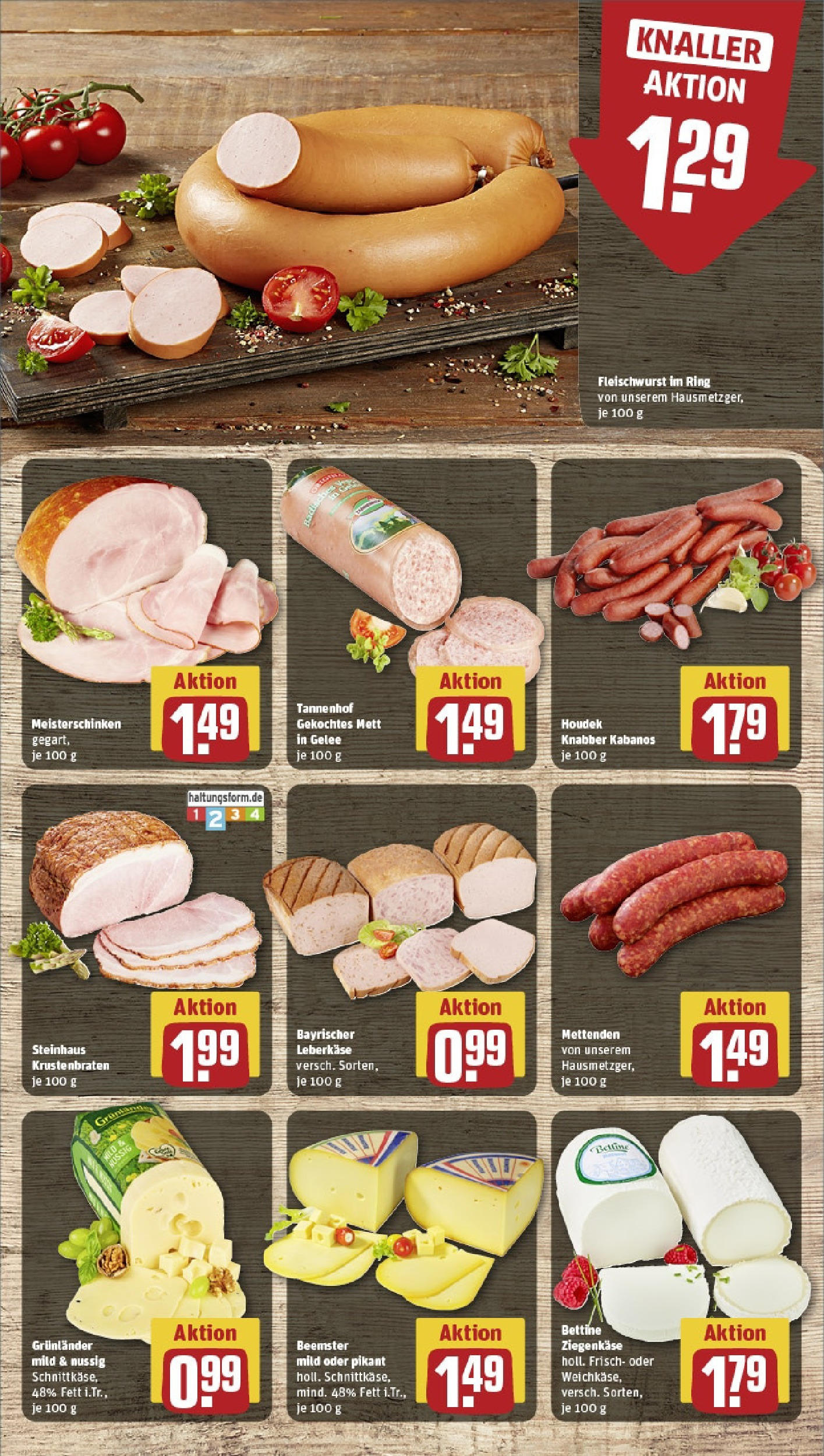 Rewe - Rewe: Wochenangebote (ab 27.04.2025) zum Blättern » Angebote | Seite: 9 | Produkte: Ziegenkäse, Krustenbraten, Grunlander, Leberkase Rewe - Rewe: Wochenangebote (ab 27.04.2025) zum Blättern » Angebote | Seite: 9 | Produkte: Ziegenkäse, Krustenbraten, Grunlander, Leberkase