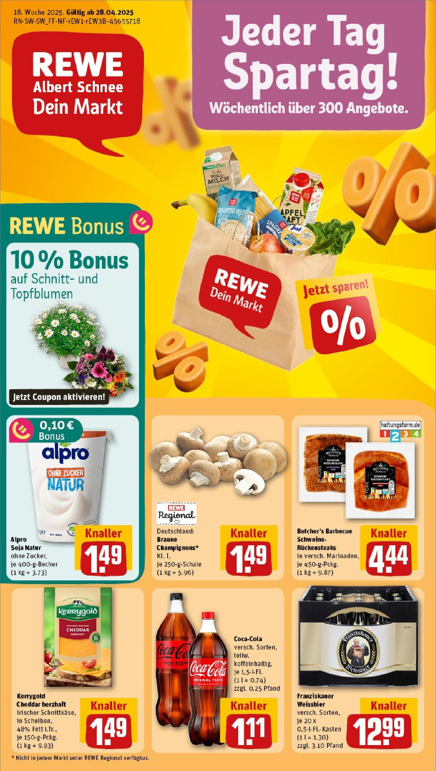 REWE Prospekt ab 27.04.2025 nächste Woche - Rewe: Wochenangebote