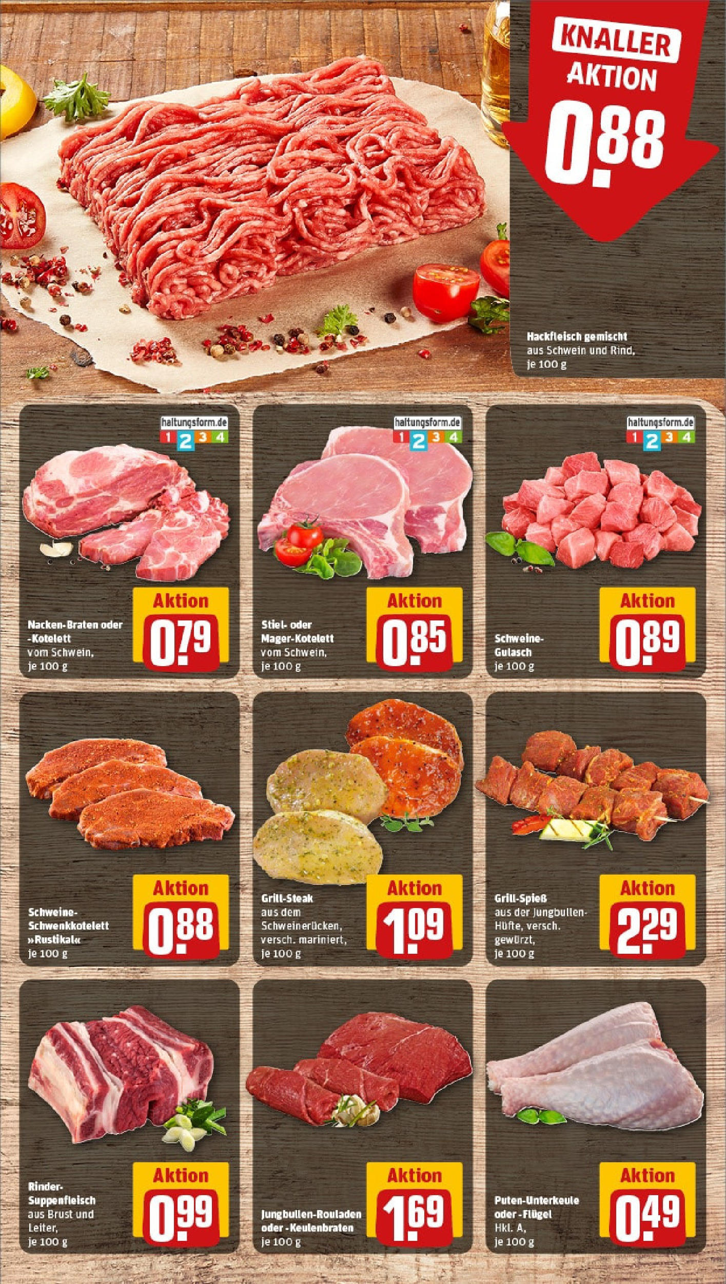 Rewe - Rewe: Wochenangebote (ab 27.04.2025) zum Blättern » Angebote | Seite: 8 | Produkte: Gulasch, Suppenfleisch, Steak, Hackfleisch Rewe - Rewe: Wochenangebote (ab 27.04.2025) zum Blättern » Angebote | Seite: 8 | Produkte: Gulasch, Suppenfleisch, Steak, Hackfleisch