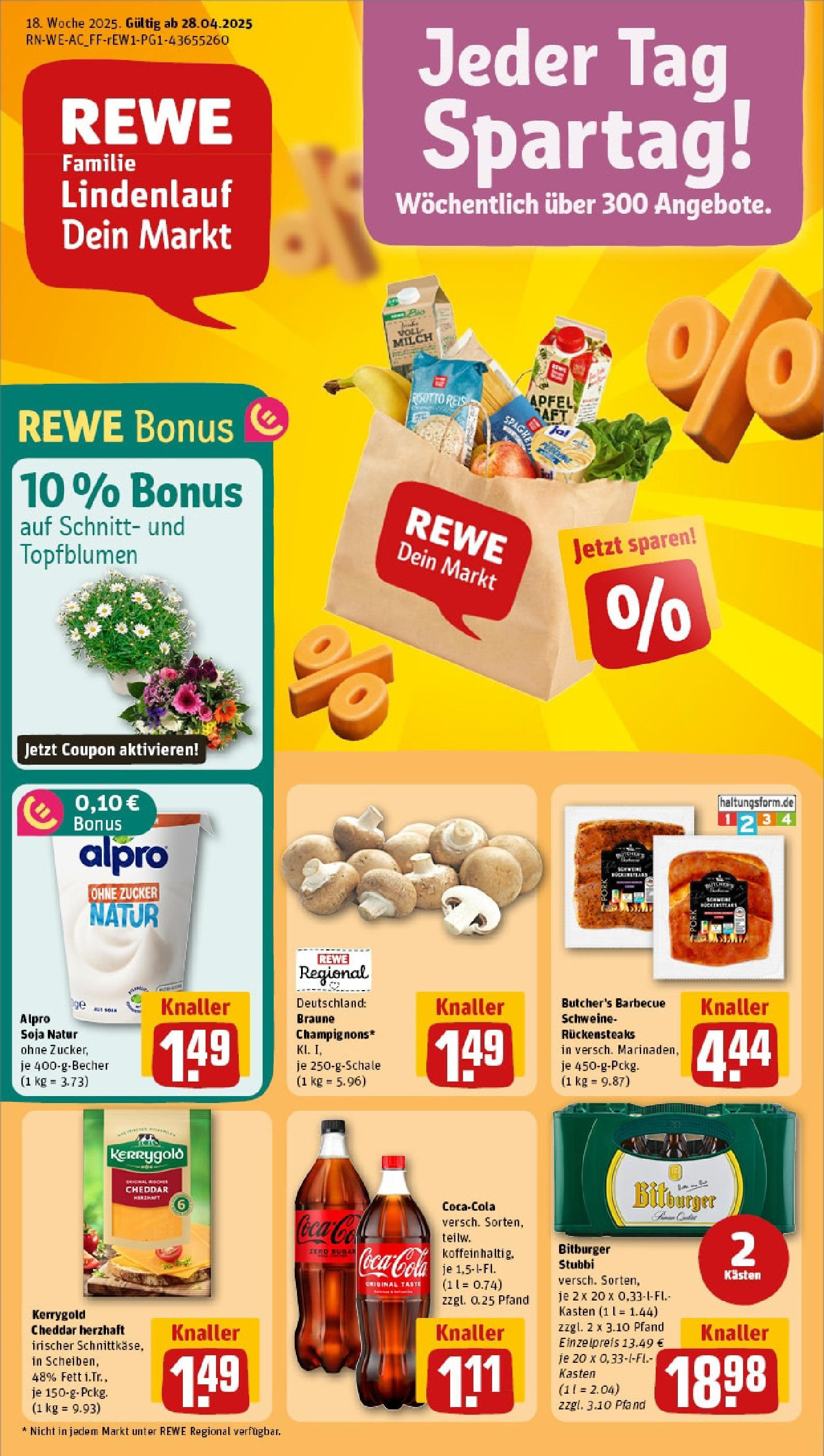 Rewe - Rewe: Wochenangebote (ab 27.04.2025) zum Blättern » Angebote | Seite: 1 | Produkte: Bitburger, Coca cola, Reis, Steak Rewe - Rewe: Wochenangebote (ab 27.04.2025) zum Blättern » Angebote | Seite: 1 | Produkte: Bitburger, Coca cola, Reis, Steak