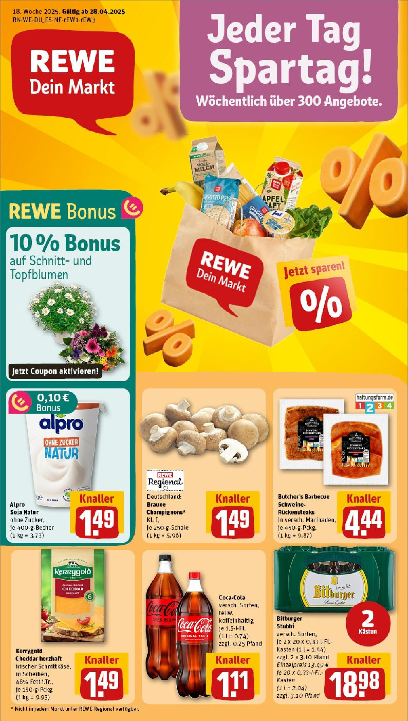 Rewe - Rewe: Wochenangebote (ab 27.04.2025) zum Blättern » Angebote | Seite: 1 | Produkte: Bitburger, Coca cola, Alpro, Reis Rewe - Rewe: Wochenangebote (ab 27.04.2025) zum Blättern » Angebote | Seite: 1 | Produkte: Bitburger, Coca cola, Alpro, Reis
