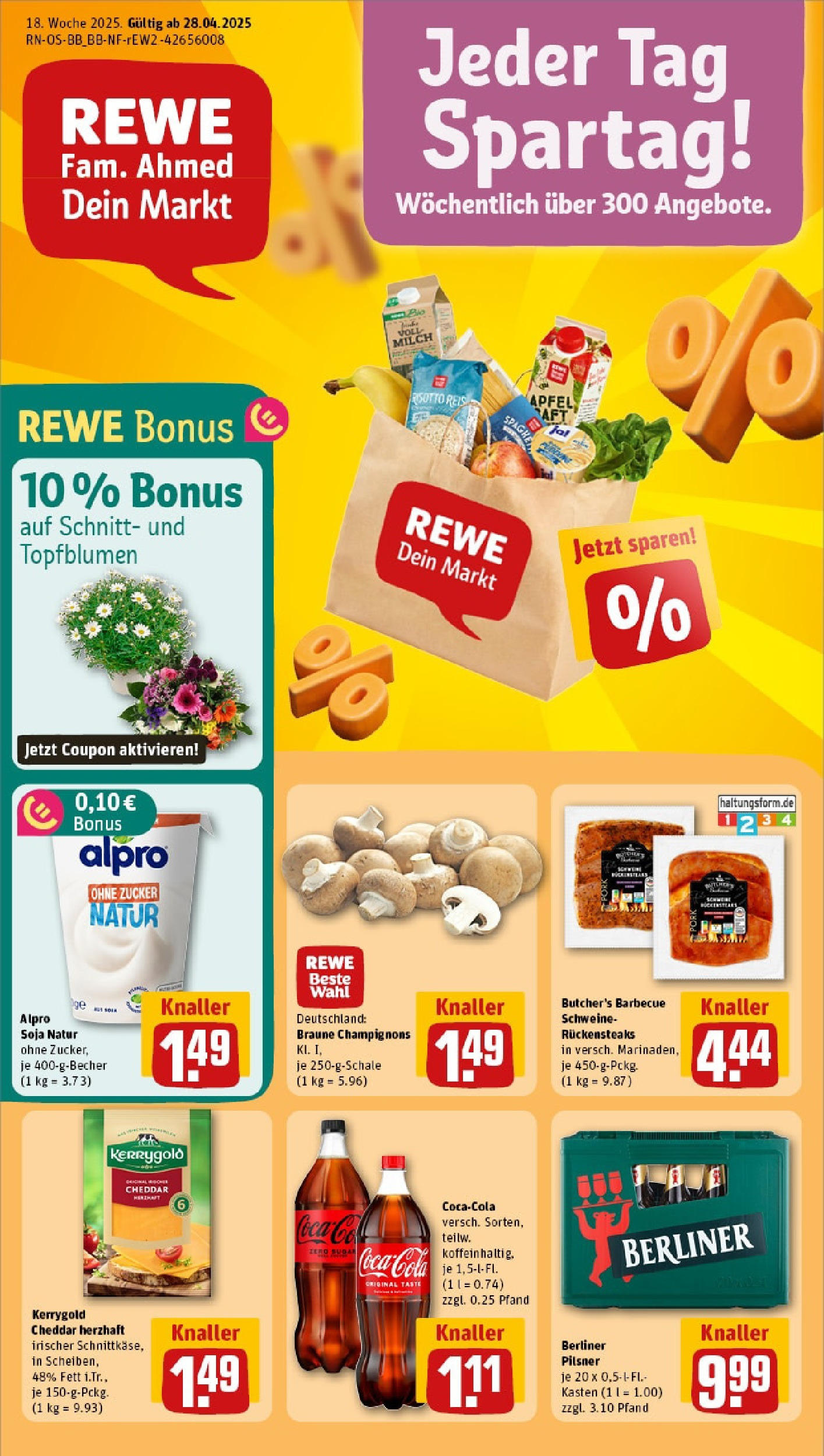 Rewe - Rewe: Wochenangebote (ab 27.04.2025) zum Blättern » Angebote | Seite: 1 | Produkte: Berliner, Zucker, Reis, Berliner pilsner