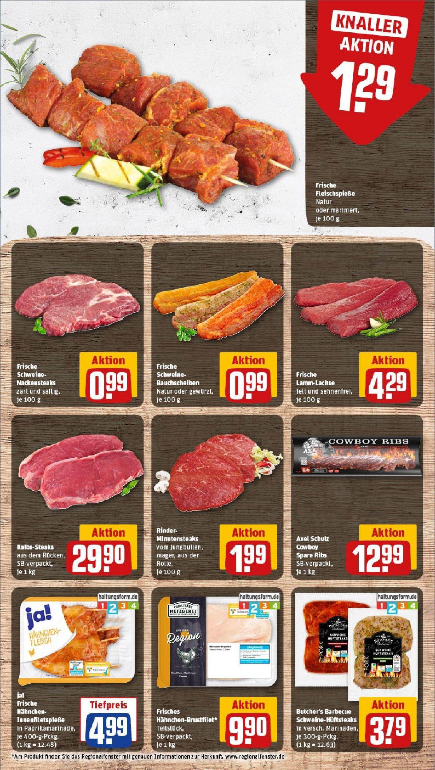 Rewe - Rewe: Wochenangebote (ab 27.04.2025) zum Blättern » Angebote | Seite: 8 | Produkte: Nackensteaks, Hahnchen, Spare ribs, Fleisch Rewe - Rewe: Wochenangebote (ab 27.04.2025) zum Blättern » Angebote | Seite: 8 | Produkte: Nackensteaks, Hahnchen, Spare ribs, Fleisch