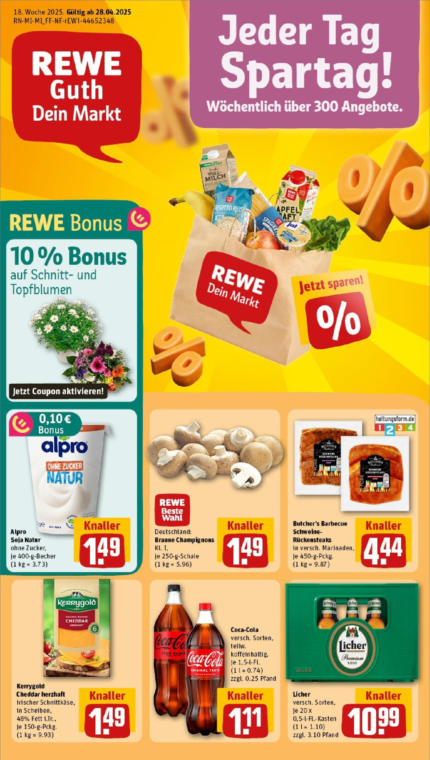 Rewe - Rewe: Wochenangebote (ab 27.04.2025) zum Blättern » Angebote | Seite: 1 | Produkte: Cola, Äpfel, Champignons, Reis Rewe - Rewe: Wochenangebote (ab 27.04.2025) zum Blättern » Angebote | Seite: 1 | Produkte: Cola, Äpfel, Champignons, Reis