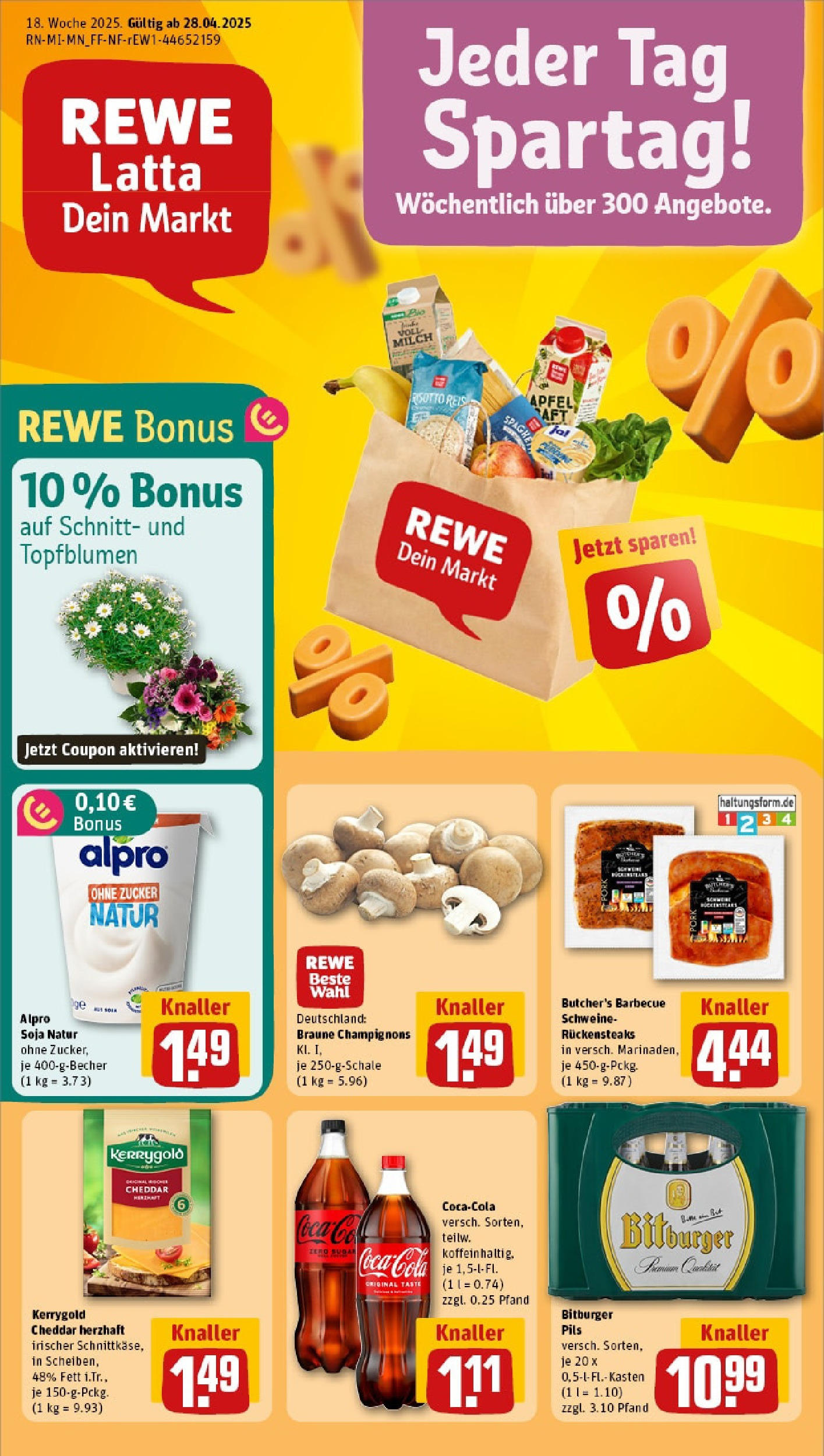 Rewe - Rewe: Wochenangebote (ab 27.04.2025) zum Blättern » Angebote | Seite: 1 | Produkte: Coca cola, Milch, Äpfel, Alpro Rewe - Rewe: Wochenangebote (ab 27.04.2025) zum Blättern » Angebote | Seite: 1 | Produkte: Coca cola, Milch, Äpfel, Alpro