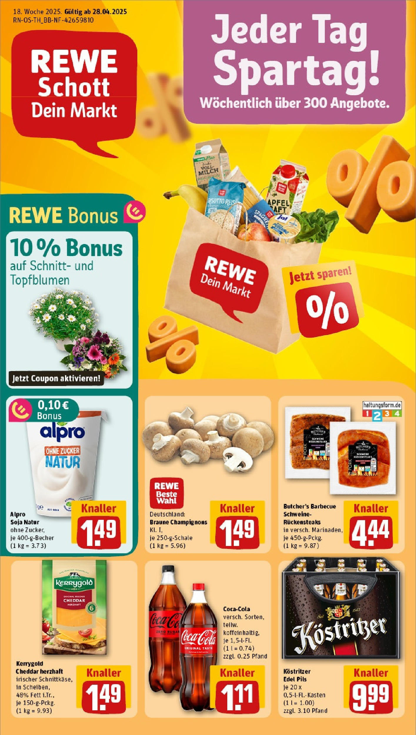 Rewe - Rewe: Wochenangebote (ab 27.04.2025) zum Blättern » Angebote | Seite: 1 | Produkte: Coca cola, Kostritzer, Pils, Champignons Rewe - Rewe: Wochenangebote (ab 27.04.2025) zum Blättern » Angebote | Seite: 1 | Produkte: Coca cola, Kostritzer, Pils, Champignons