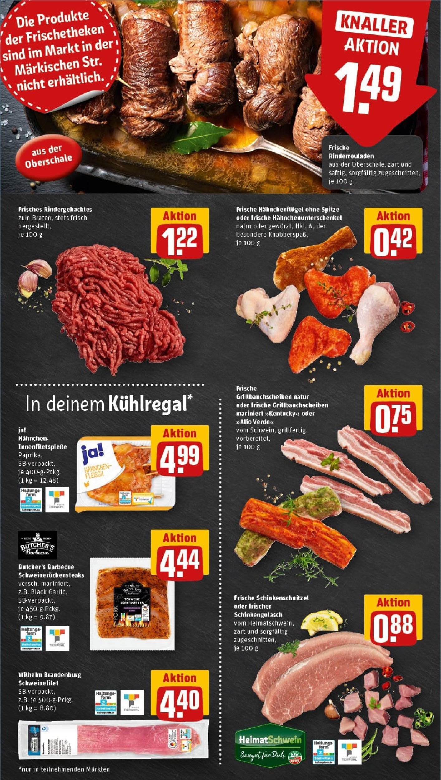 Rewe - Rewe: Wochenangebote (ab 27.04.2025) zum Blättern » Angebote | Seite: 6 | Produkte: Rinderrouladen, Hahnchen, Schweinefilet, Fleisch Rewe - Rewe: Wochenangebote (ab 27.04.2025) zum Blättern » Angebote | Seite: 6 | Produkte: Rinderrouladen, Hahnchen, Schweinefilet, Fleisch