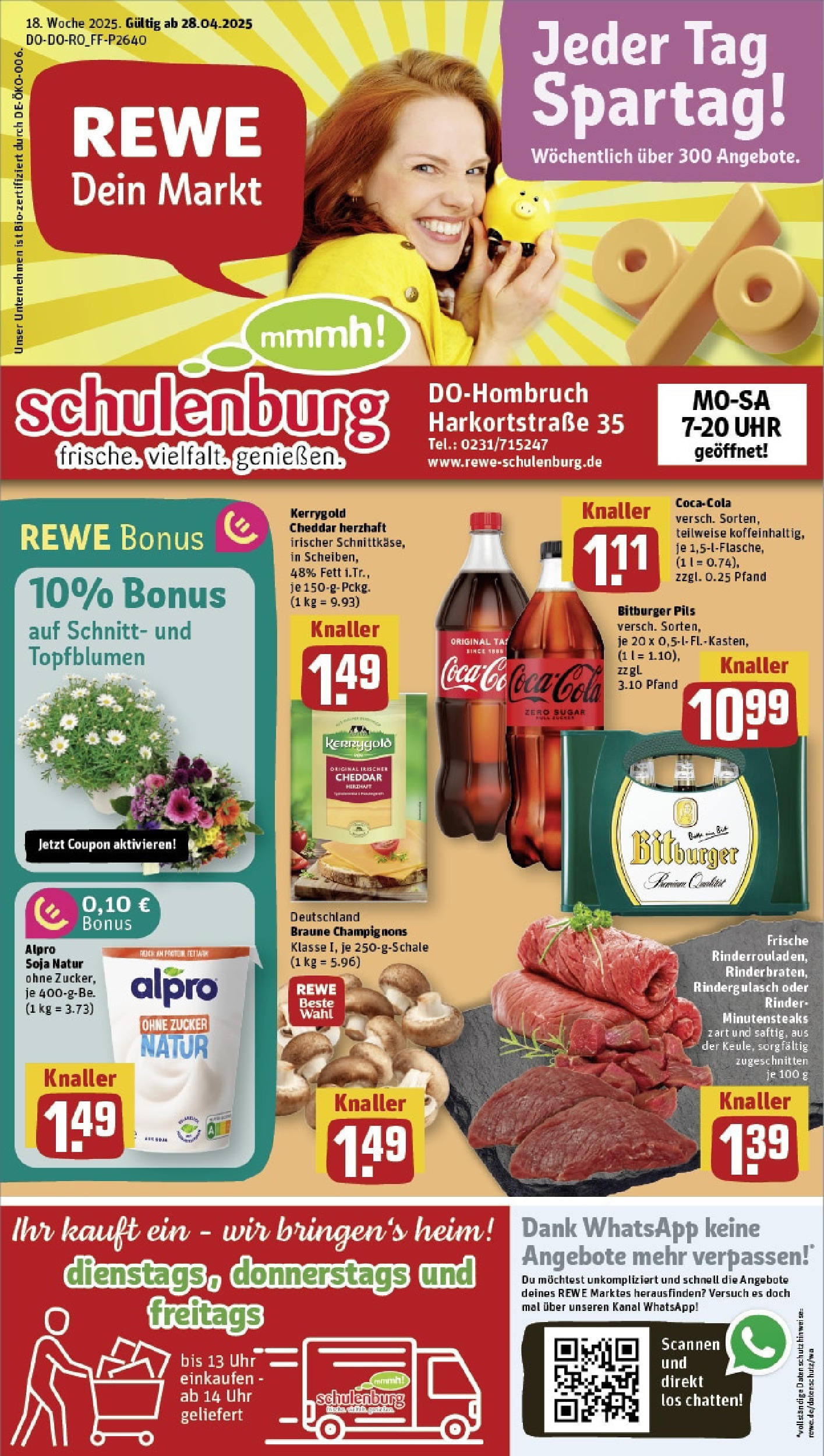 Rewe - Rewe: Wochenangebote (ab 27.04.2025) zum Blättern » Angebote | Seite: 1 | Produkte: Rindergulasch, Pils, Champignons, Uhr Rewe - Rewe: Wochenangebote (ab 27.04.2025) zum Blättern » Angebote | Seite: 1 | Produkte: Rindergulasch, Pils, Champignons, Uhr
