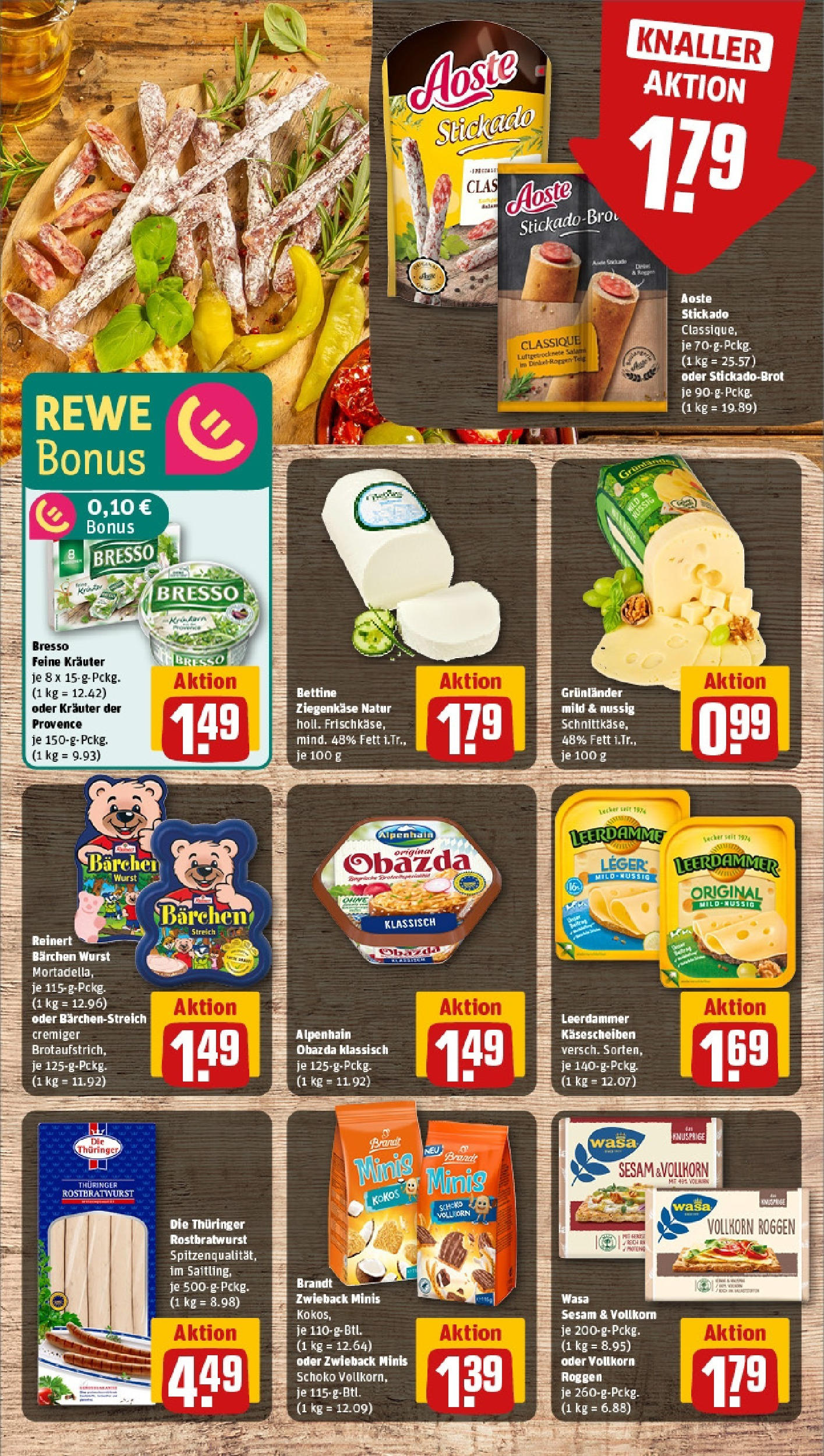 Rewe - Rewe: Wochenangebote (ab 27.04.2025) zum Blättern » Angebote | Seite: 9 | Produkte: Bresso, Grunlander, Wurst, Salami