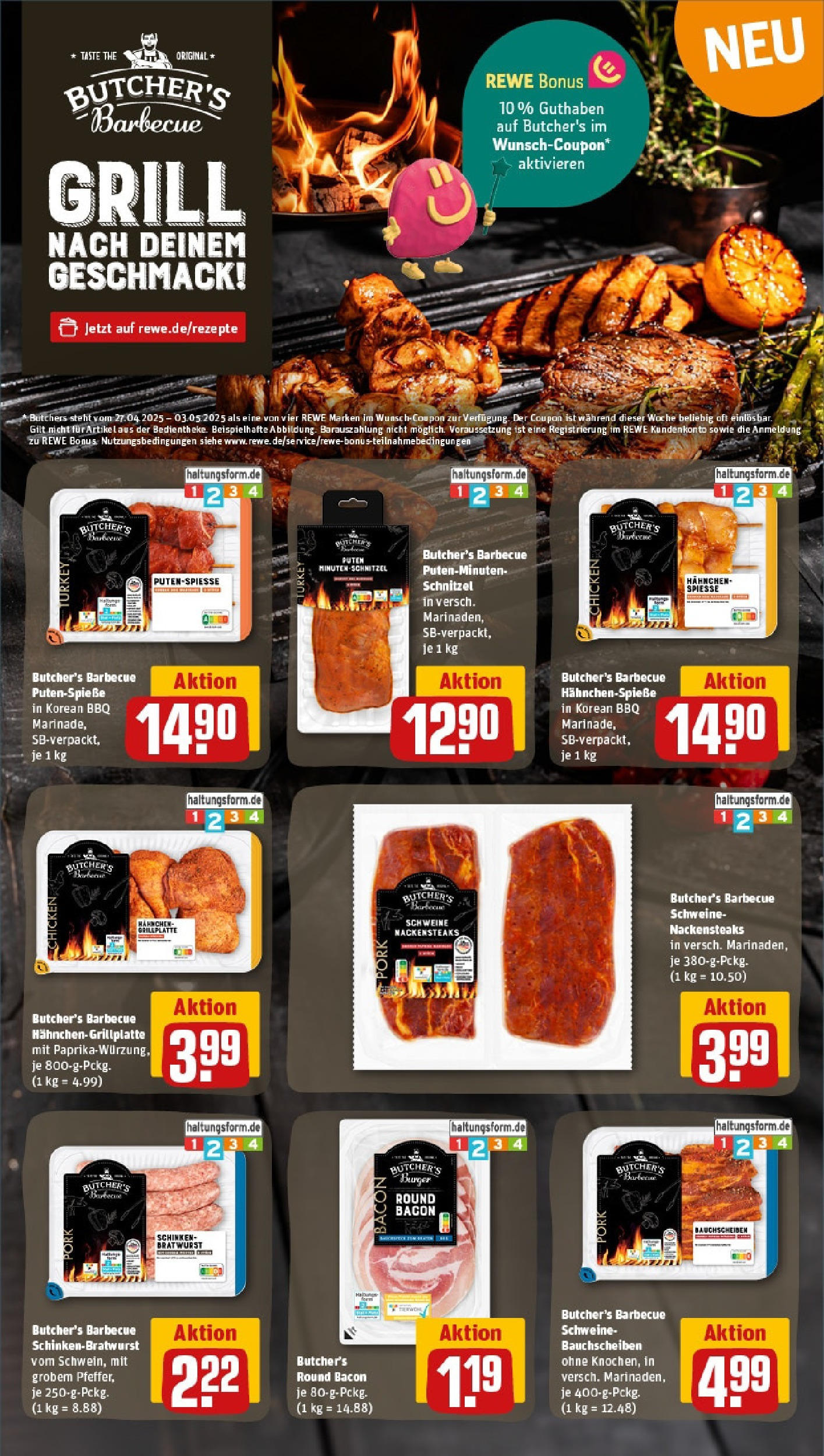 Rewe - Rewe: Wochenangebote (ab 27.04.2025) zum Blättern » Angebote | Seite: 16 | Produkte: Grill, Bratwurst, Spieße, Schnitzel