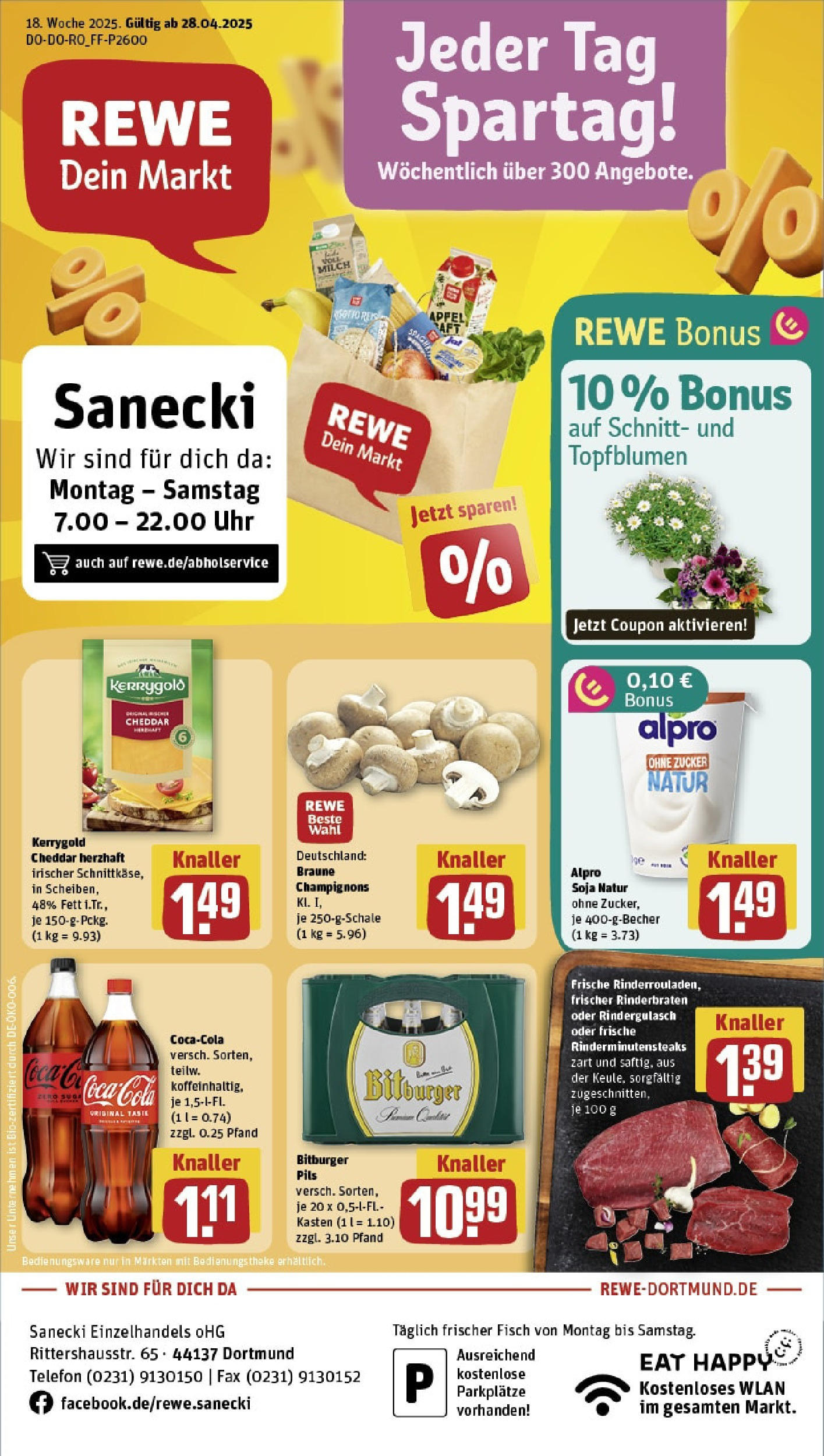 Rewe - Rewe: Wochenangebote (ab 27.04.2025) zum Blättern » Angebote | Seite: 1 | Produkte: Rindergulasch, Milch, Theke, Telefon Rewe - Rewe: Wochenangebote (ab 27.04.2025) zum Blättern » Angebote | Seite: 1 | Produkte: Rindergulasch, Milch, Theke, Telefon