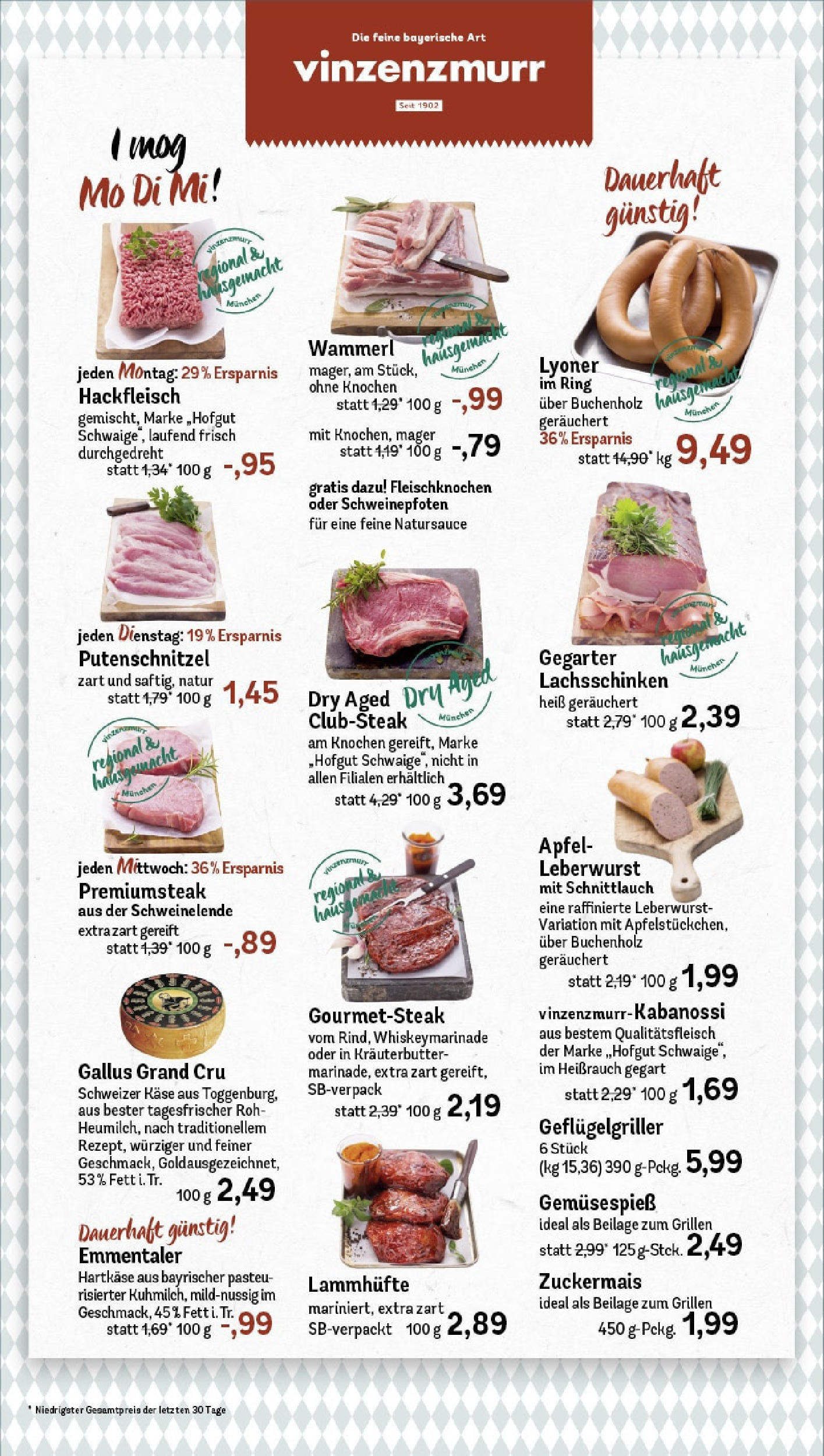 Rewe - Rewe: Wochenangebote (ab 27.04.2025) zum Blättern » Angebote | Seite: 8 | Produkte: Käse, Äpfel, Steak, Hackfleisch