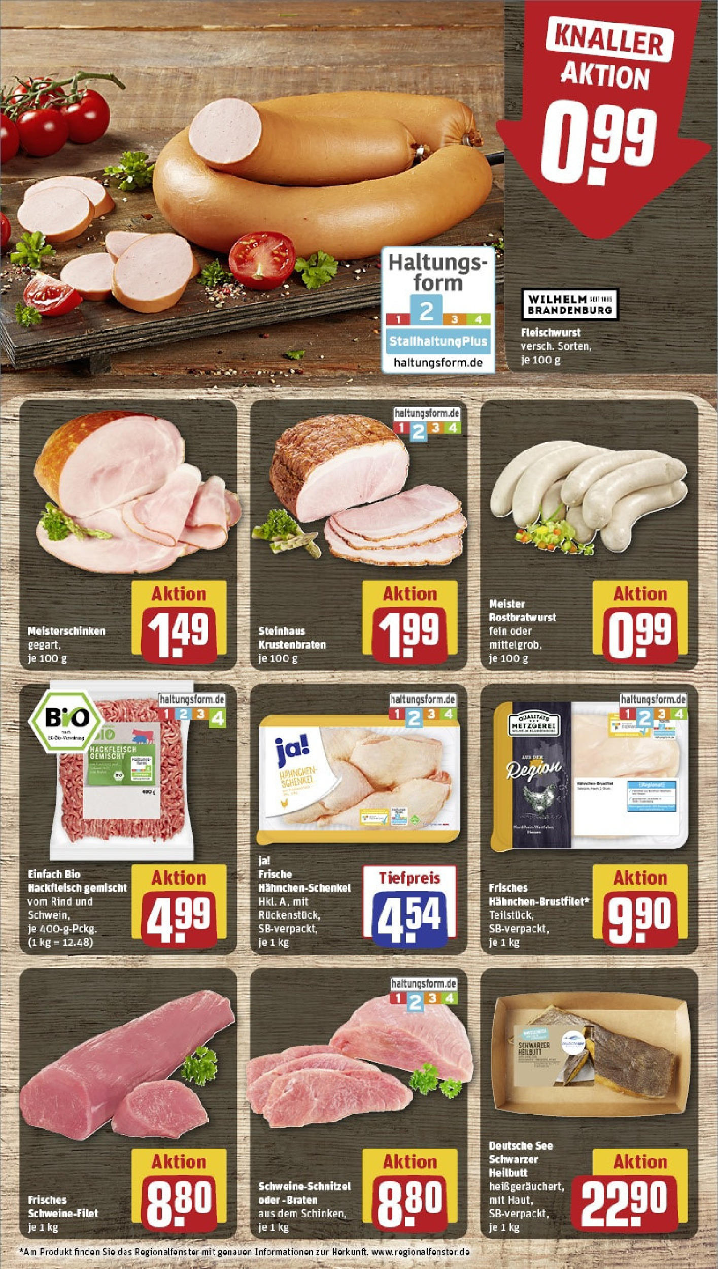 Rewe - Rewe: Wochenangebote (ab 27.04.2025) zum Blättern » Angebote | Seite: 8 | Produkte: Hahnchenschenkel, Krustenbraten, Schweinefilet, Hackfleisch