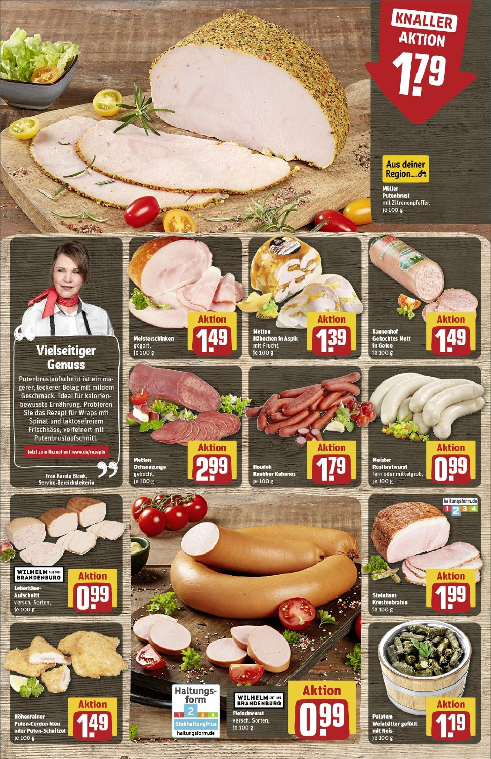 Rewe - Rewe: Wochenangebote (ab 27.04.2025) zum Blättern » Angebote | Seite: 10 | Produkte: Krustenbraten, Putenschnitzel, Reis, Leberkase