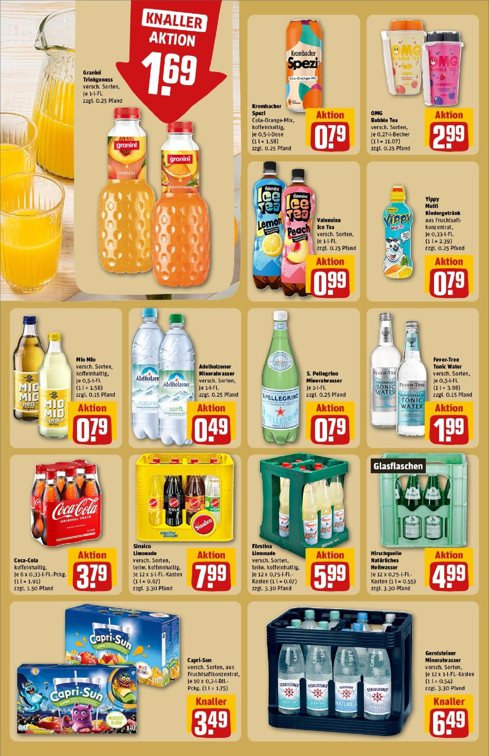 Rewe - Rewe: Wochenangebote (ab 27.04.2025) zum Blättern » Angebote | Seite: 26 | Produkte: Cola, Mineralwasser, Pfirsich, Gerolsteiner