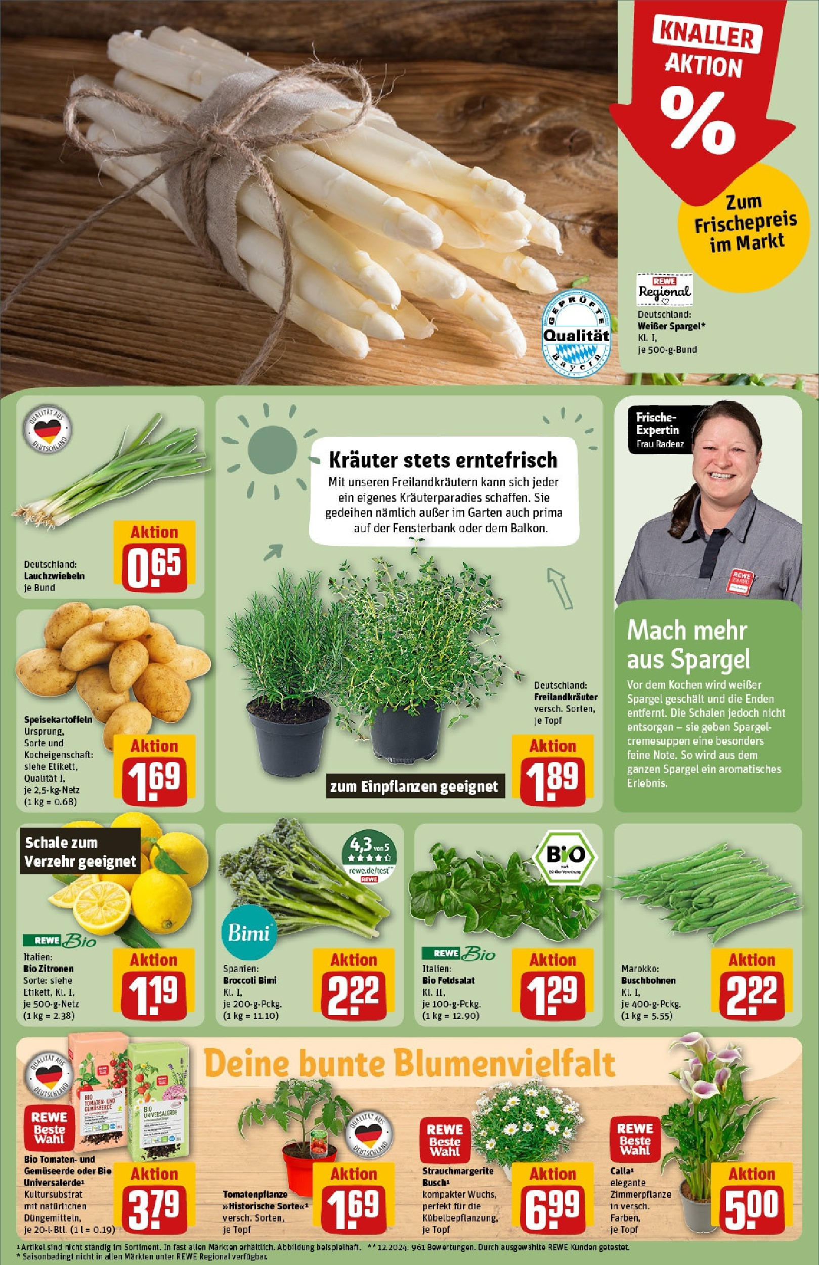 Rewe - Rewe: Wochenangebote (ab 27.04.2025) zum Blättern » Angebote | Seite: 7 | Produkte: Tomaten, Spargel, Zitronen