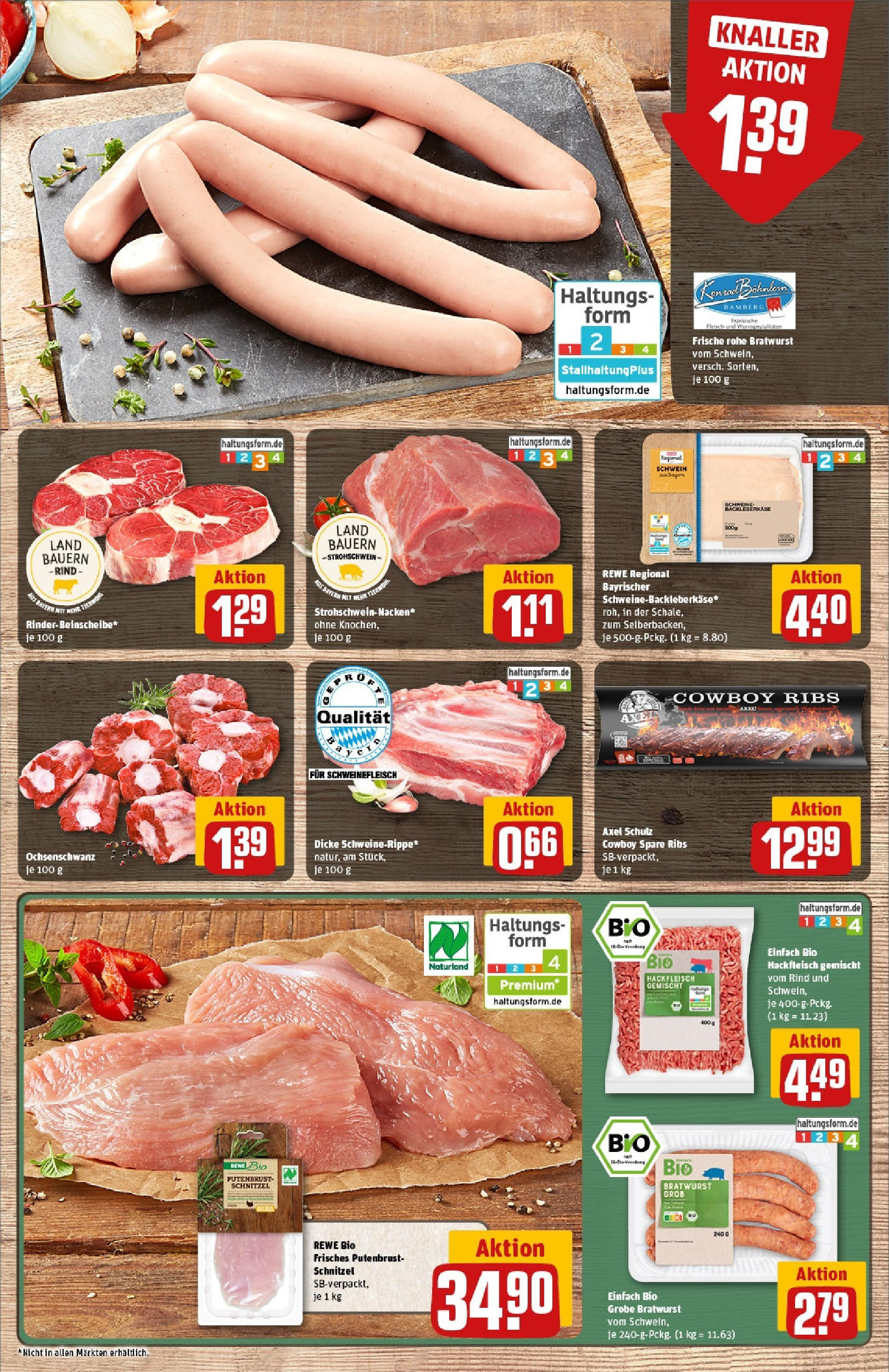 Rewe - Rewe: Wochenangebote (ab 27.04.2025) zum Blättern » Angebote | Seite: 9 | Produkte: Schnitzel, Wurst, Schweinefleisch, Hackfleisch
