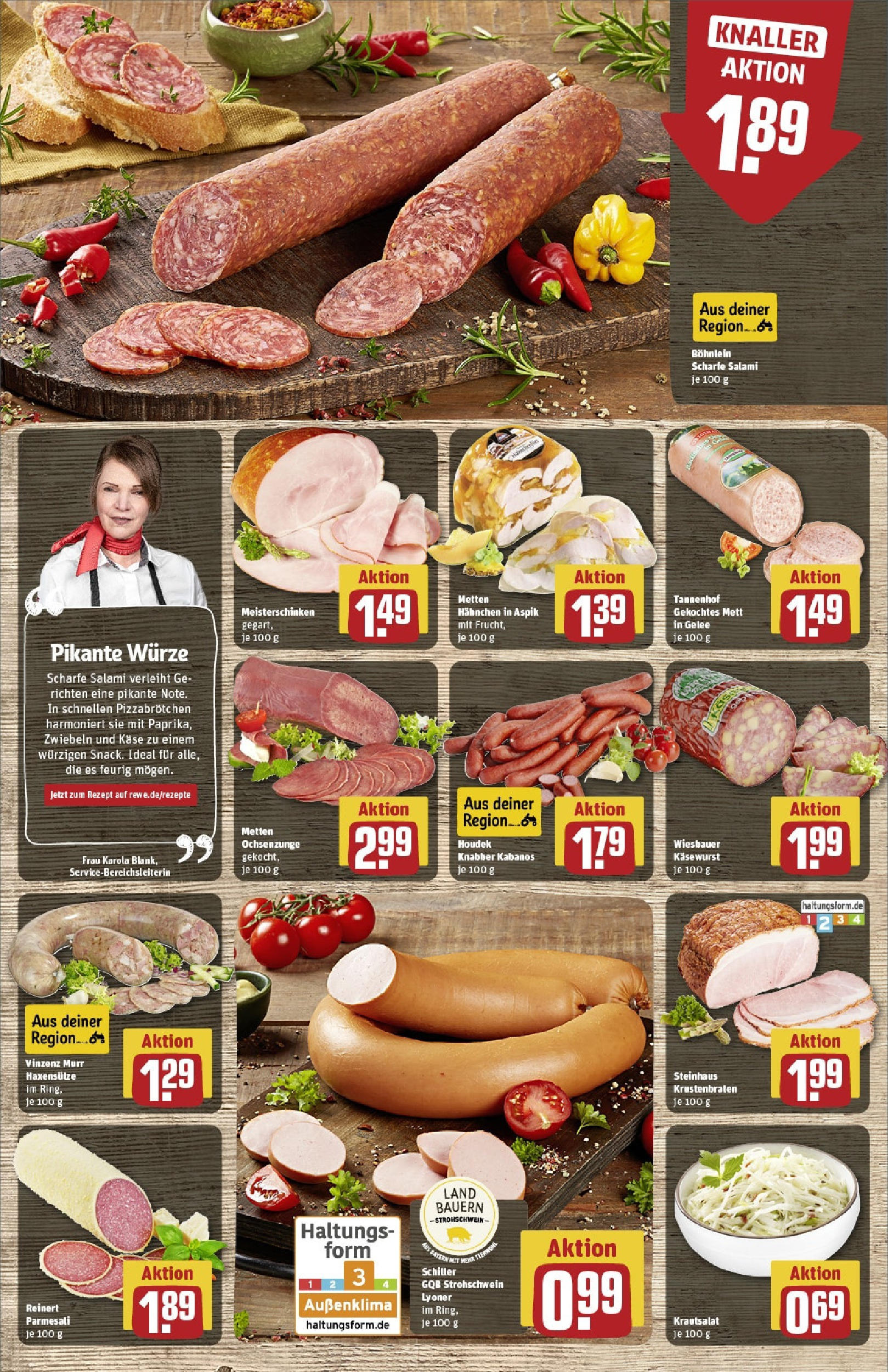 Rewe - Rewe: Wochenangebote (ab 27.04.2025) zum Blättern » Angebote | Seite: 12 | Produkte: Hahnchen, Käse, Krustenbraten, Zwiebeln