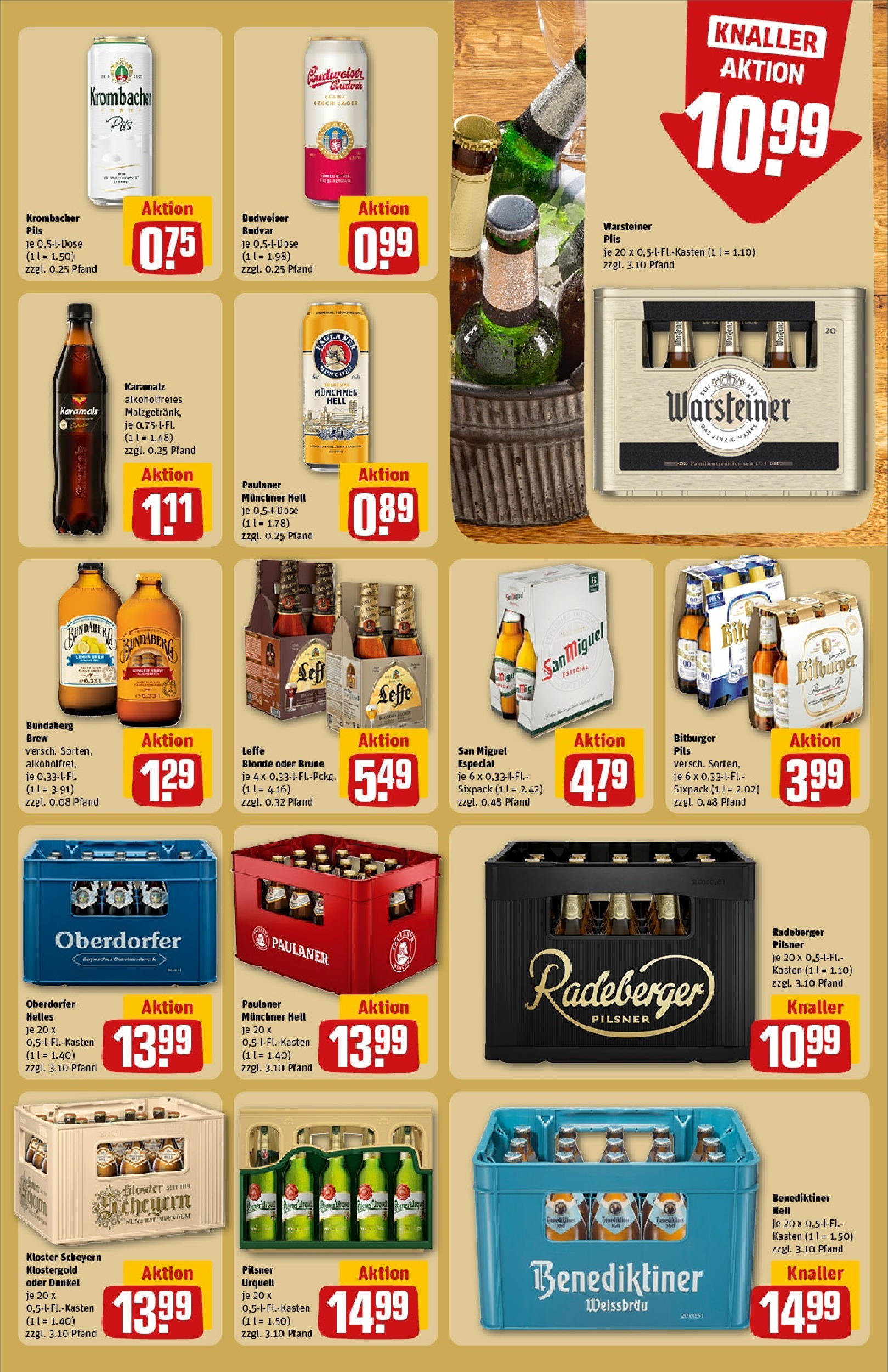 Rewe - Rewe: Wochenangebote (ab 27.04.2025) zum Blättern » Angebote | Seite: 21 | Produkte: Pils, Warsteiner, Budweiser, Paulaner