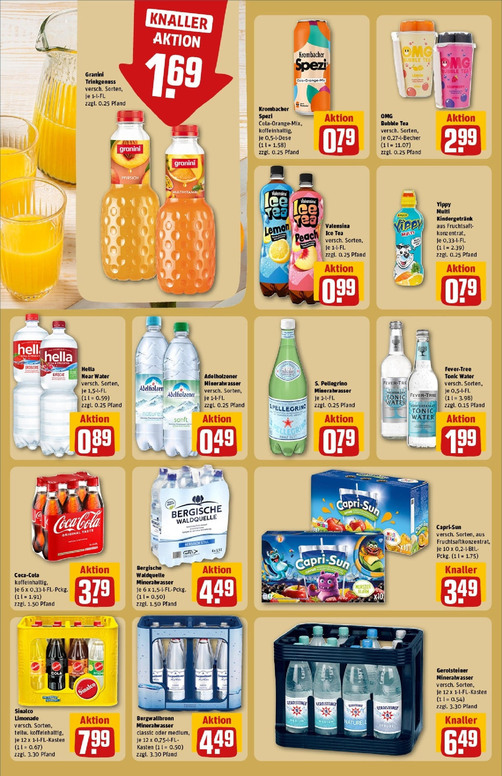 Rewe - Rewe: Wochenangebote (ab 27.04.2025) zum Blättern » Angebote | Seite: 20 | Produkte: Mineralwasser, Pfirsich, Krombacher, Gerolsteiner