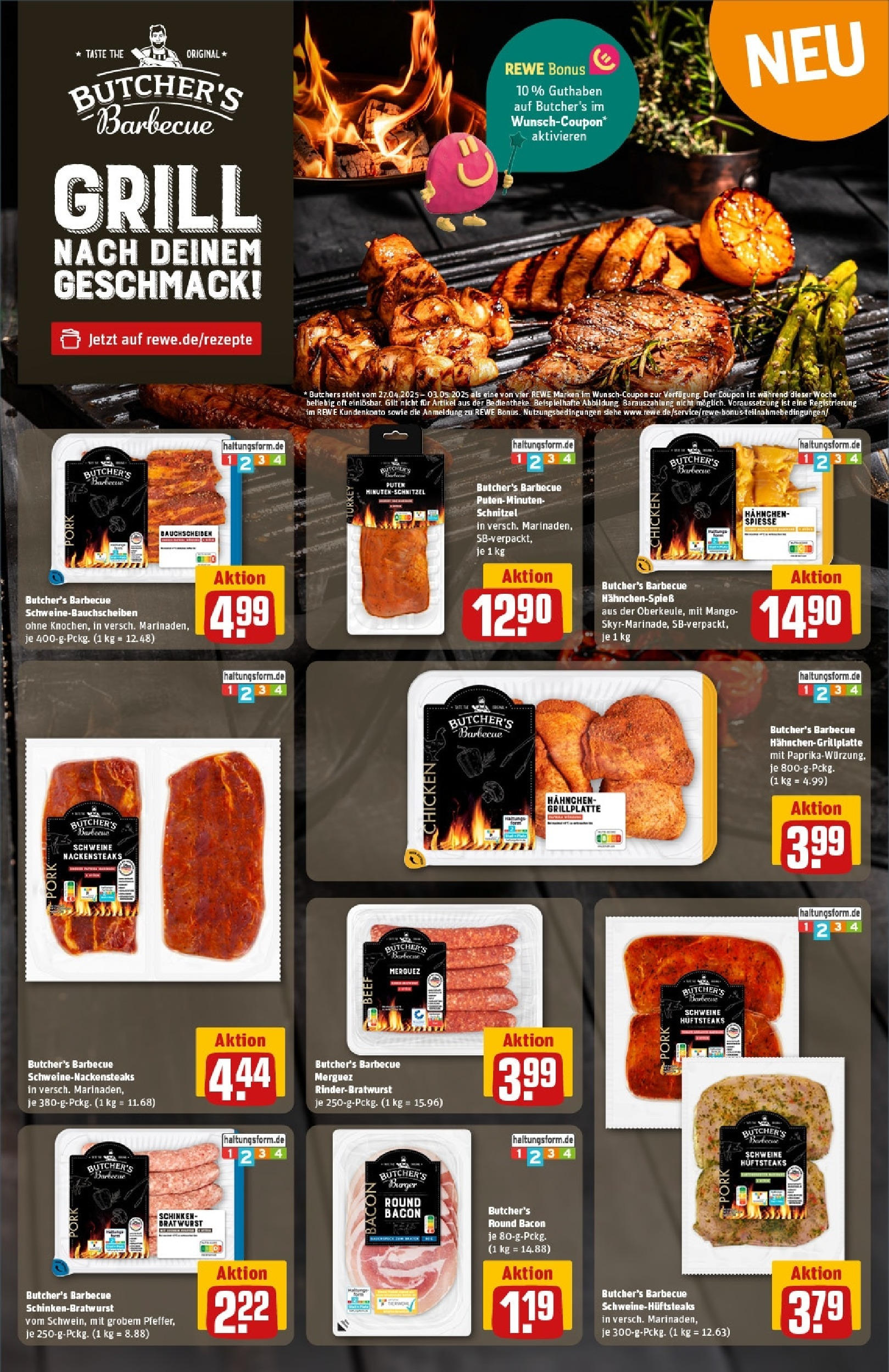 Rewe - Rewe: Wochenangebote (ab 27.04.2025) zum Blättern » Angebote | Seite: 23 | Produkte: Nackensteaks, Schnitzel, Skyr, Schinken