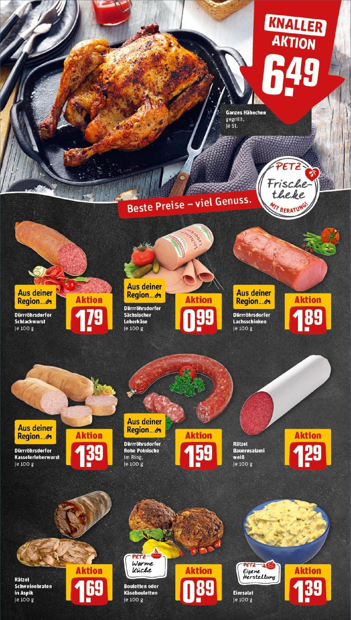Rewe - Rewe: Wochenangebote (ab 27.04.2025) zum Blättern » Angebote | Seite: 10 | Produkte: Hahnchen, Theke, Küche, Leberkase Rewe - Rewe: Wochenangebote (ab 27.04.2025) zum Blättern » Angebote | Seite: 10 | Produkte: Hahnchen, Theke, Küche, Leberkase