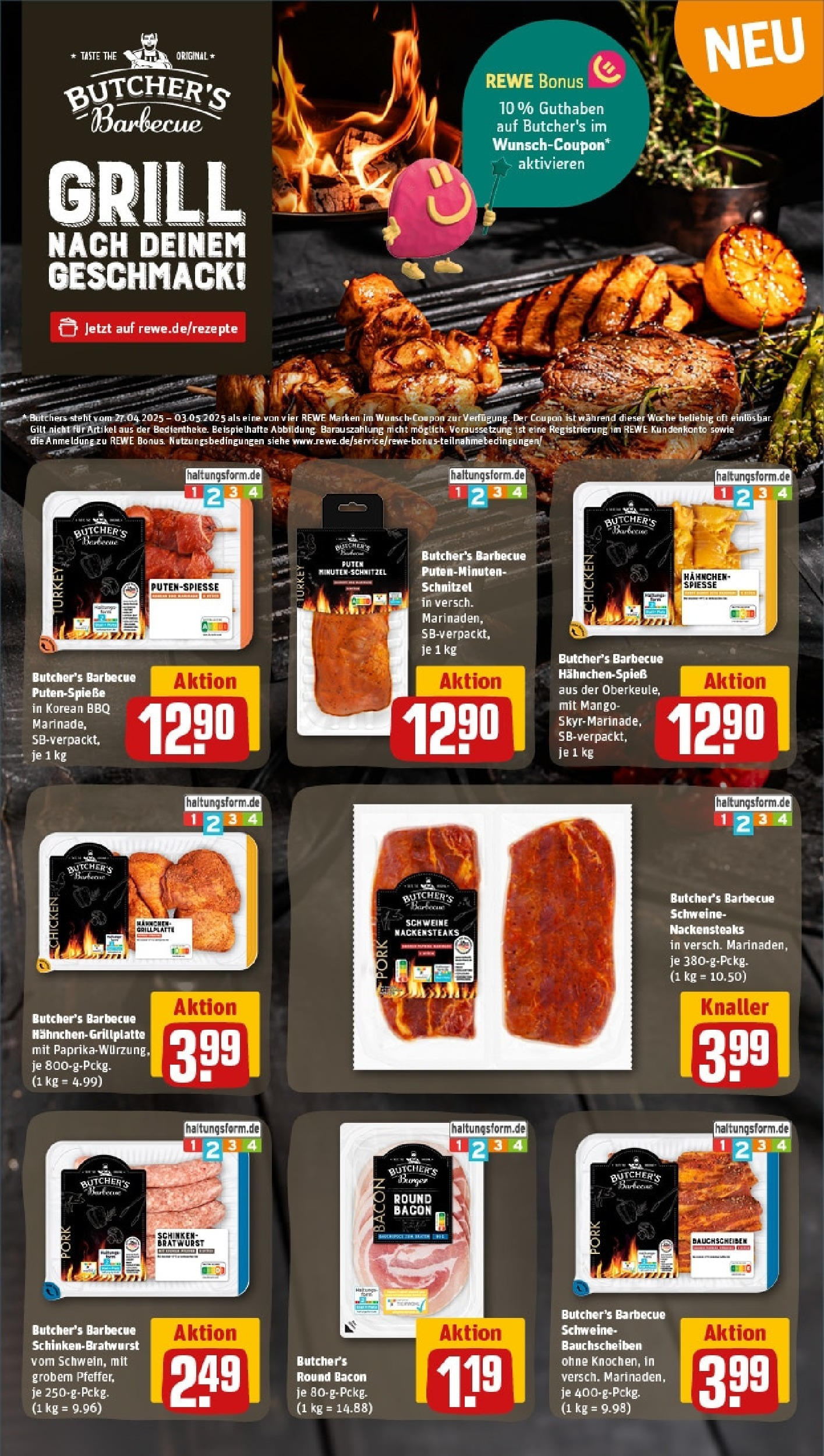 Rewe - Rewe: Wochenangebote (ab 27.04.2025) zum Blättern » Angebote | Seite: 15 | Produkte: Grill, Hahnchen, Bratwurst, Spieße Rewe - Rewe: Wochenangebote (ab 27.04.2025) zum Blättern » Angebote | Seite: 15 | Produkte: Grill, Hahnchen, Bratwurst, Spieße