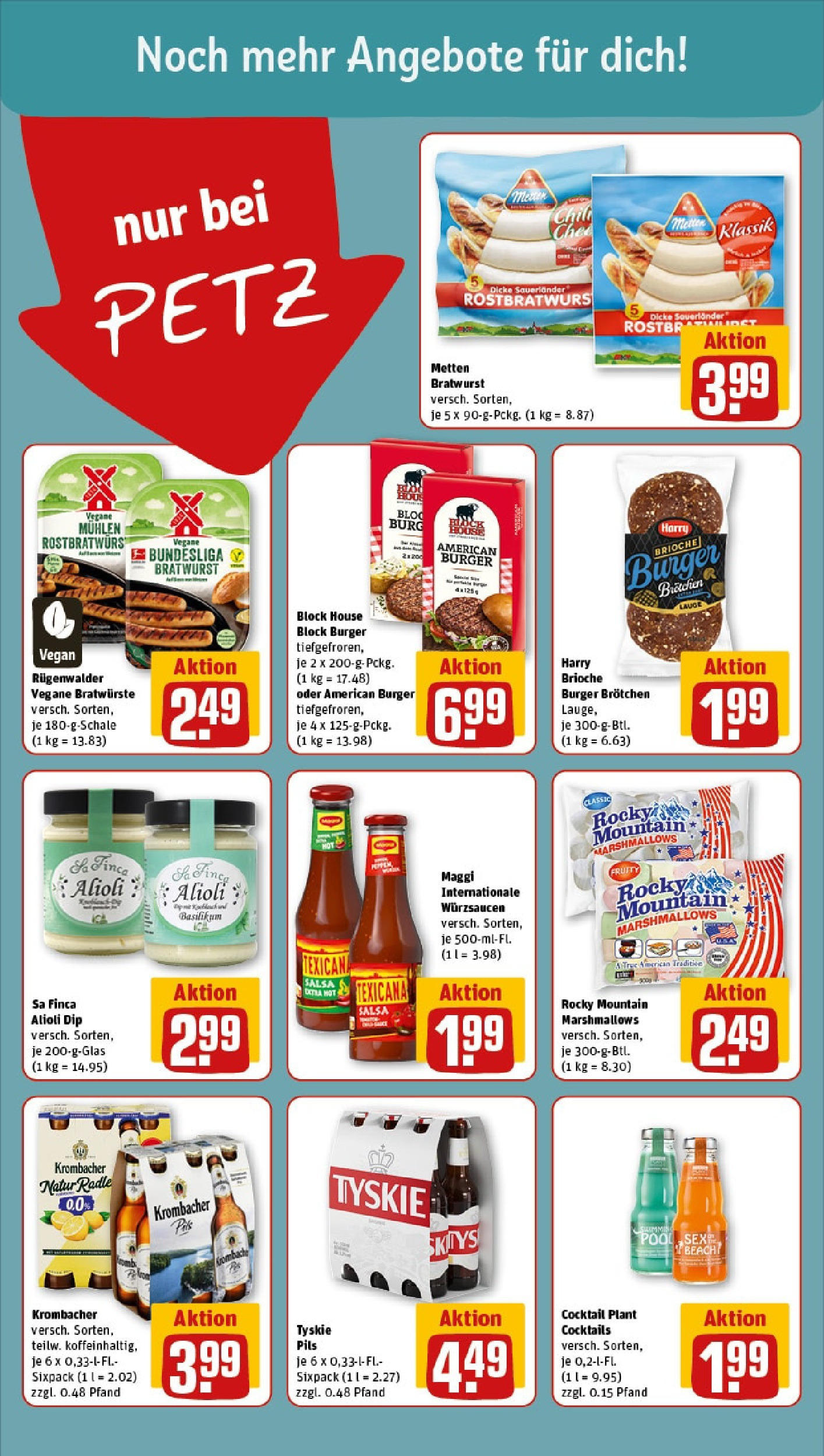 Rewe - Rewe: Wochenangebote (ab 27.04.2025) zum Blättern » Angebote | Seite: 16 | Produkte: Tyskie, Pils, Bratwurst, Burger Rewe - Rewe: Wochenangebote (ab 27.04.2025) zum Blättern » Angebote | Seite: 16 | Produkte: Tyskie, Pils, Bratwurst, Burger