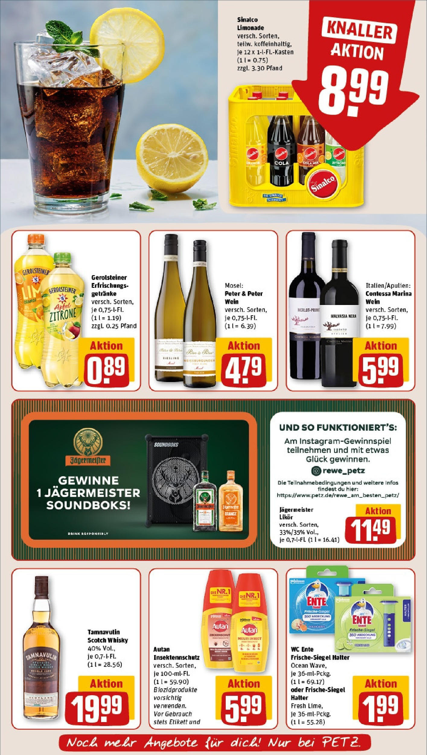 Rewe - Rewe: Wochenangebote (ab 27.04.2025) zum Blättern » Angebote | Seite: 17 | Produkte: Whisky, Limonade, Jägermeister, Gerolsteiner Rewe - Rewe: Wochenangebote (ab 27.04.2025) zum Blättern » Angebote | Seite: 17 | Produkte: Whisky, Limonade, Jägermeister, Gerolsteiner
