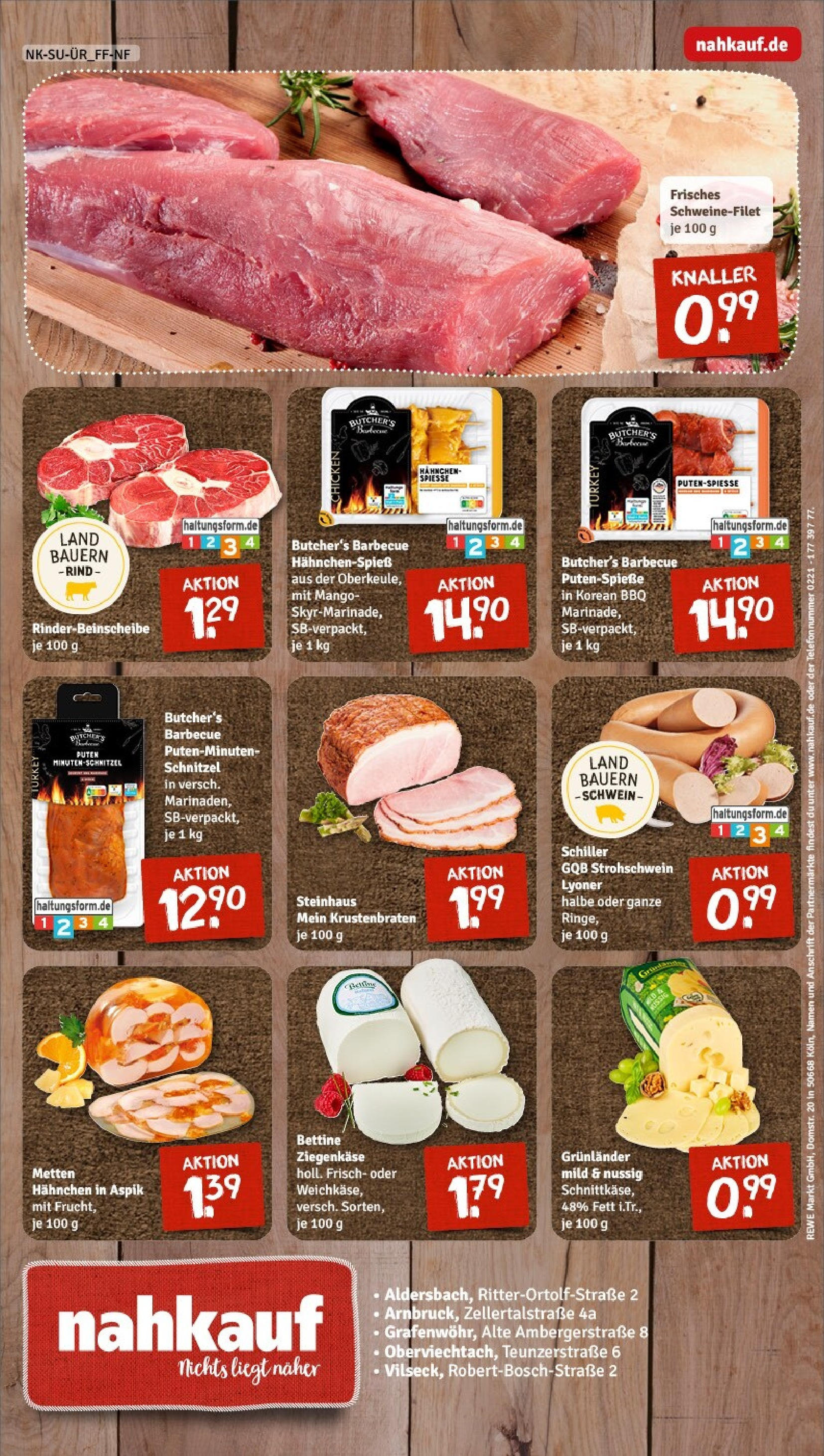 Rewe - Rewe: Wochenangebote (ab 27.04.2025) zum Blättern » Angebote | Seite: 8 | Produkte: Hahnchen, Ziegenkäse, Schnitzel, Grunlander