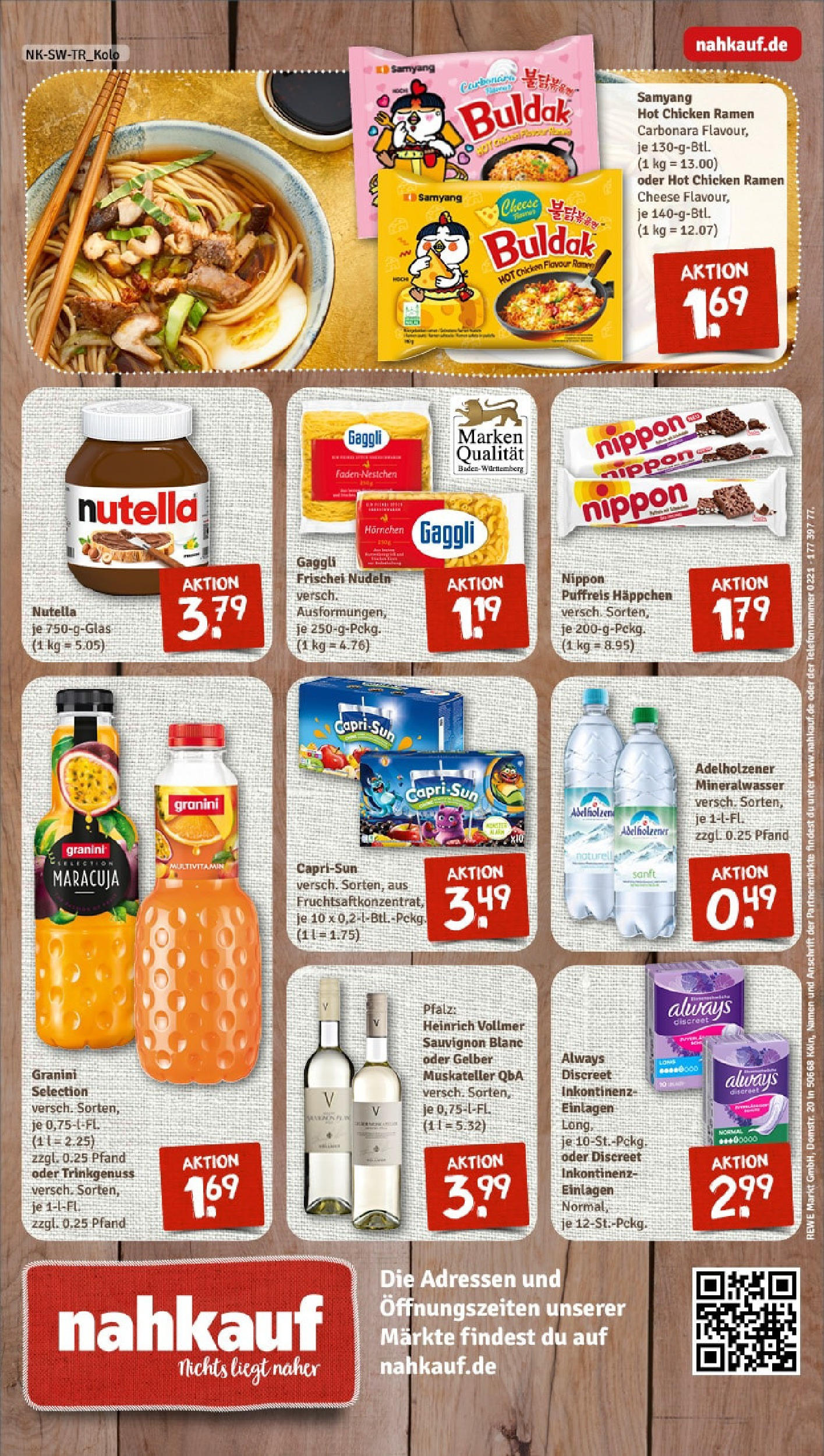 Rewe - Rewe: Wochenangebote (ab 27.04.2025) zum Blättern » Angebote | Seite: 8 | Produkte: Capri sun, Mineralwasser, Nutella, Telefon