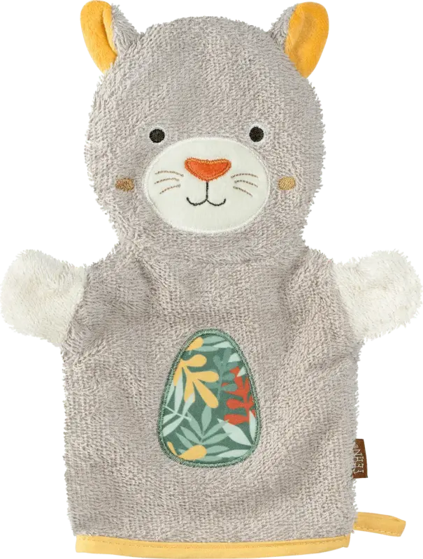 fehn Waschhandschuh Panther, braun