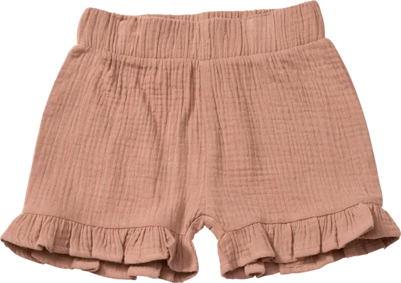 ALANA Shorts aus Musselin & mit Rüschen, braun, Gr. 116