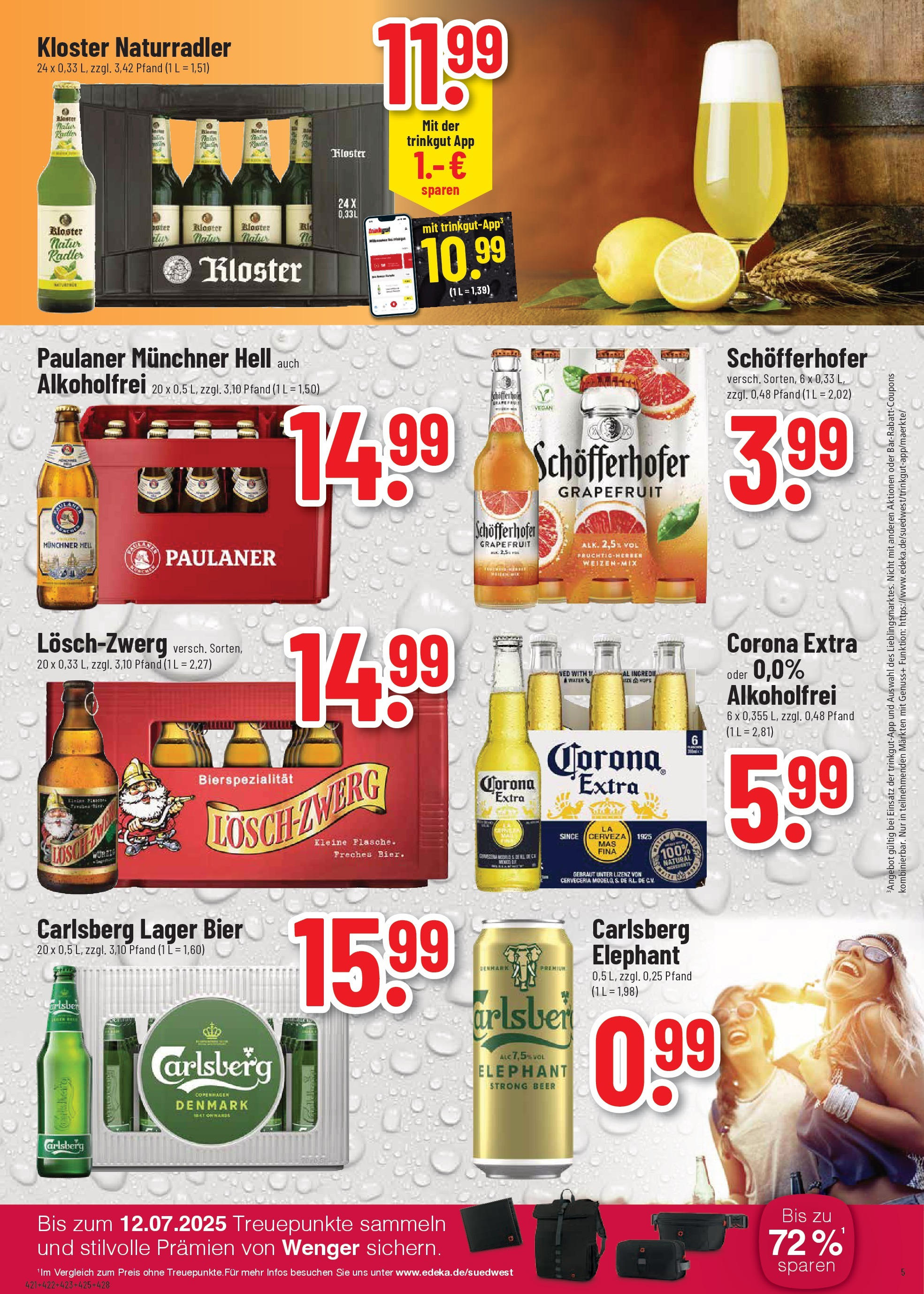 Trinkgut - trinkgut: Wochenangebote (ab 27.04.2025) » Angebote online | Seite: 5 | Produkte: Carlsberg, Bier, Grapefruit, Paulaner