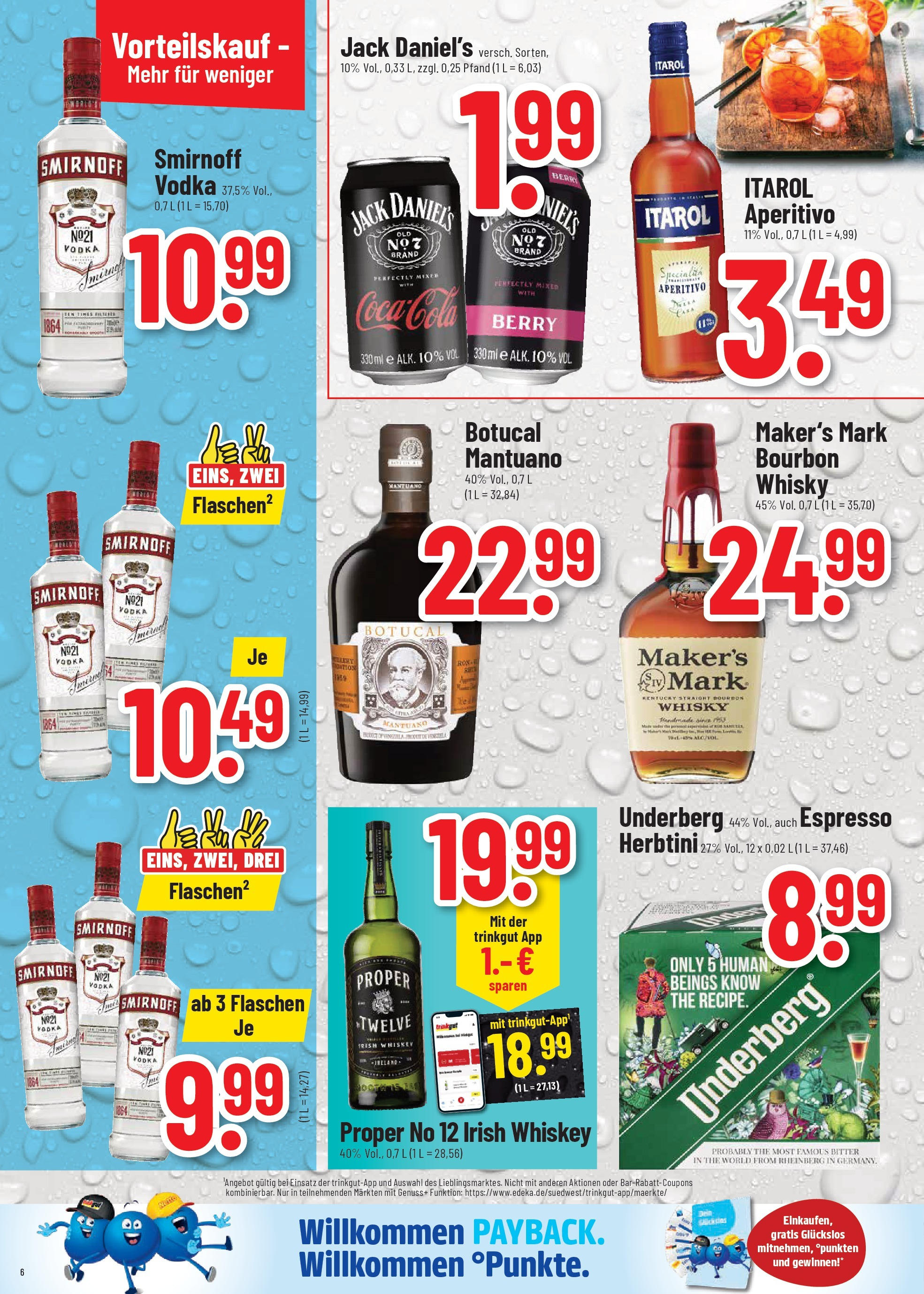 Trinkgut - trinkgut: Wochenangebote (ab 27.04.2025) » Angebote online | Seite: 6 | Produkte: Whisky, Smirnoff, Vodka, Bourbon