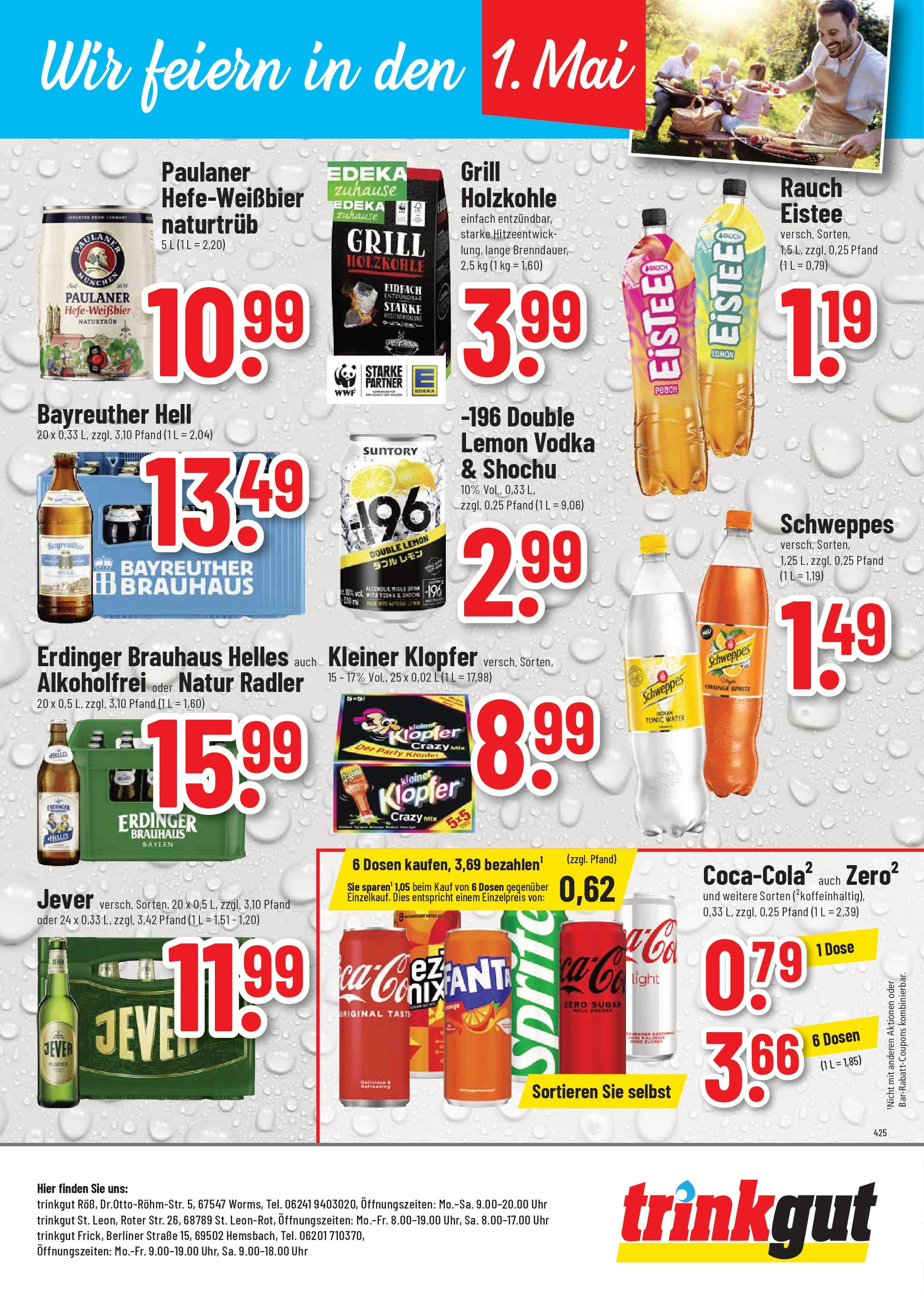 Trinkgut - trinkgut: Wochenangebote (ab 27.04.2025) » Angebote online | Seite: 8 | Produkte: Berliner, Schweppes, Jever, Vodka
