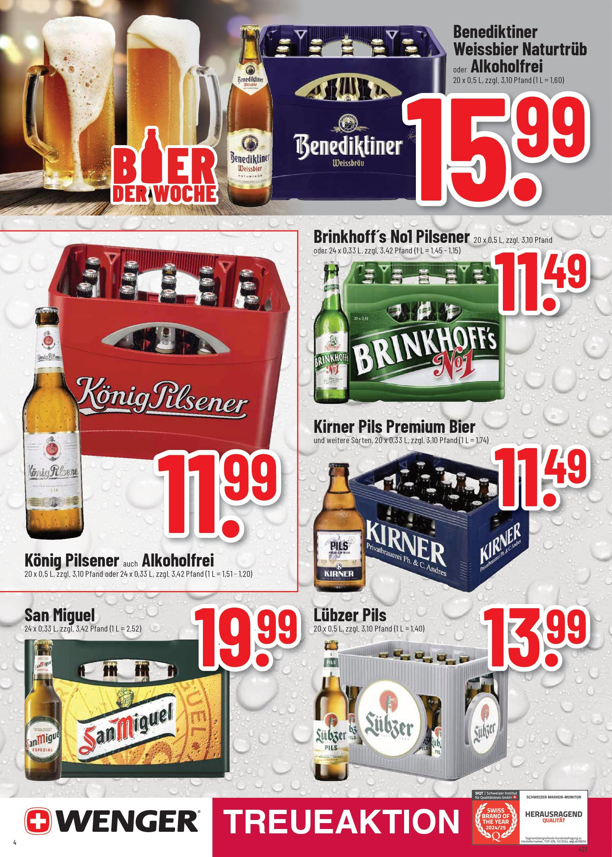 Trinkgut - trinkgut: Wochenangebote (ab 27.04.2025) » Angebote online | Seite: 4 | Produkte: Top, Konig pilsener, Bier, Weißbier