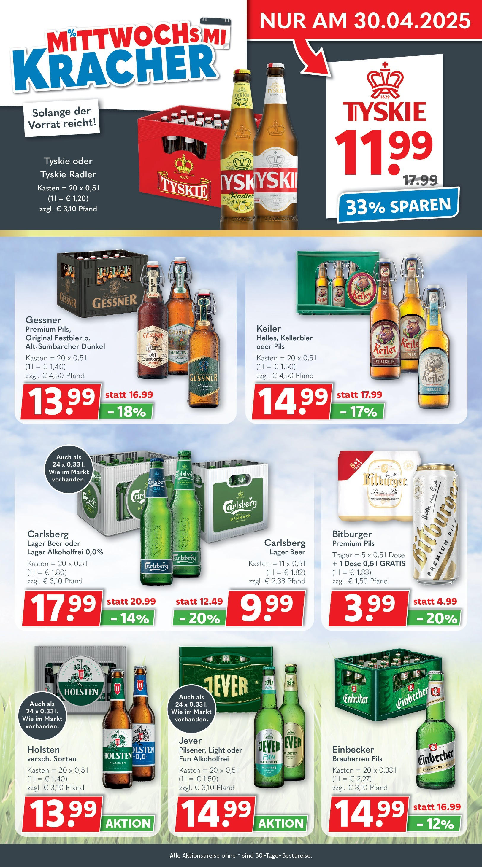 Getränkeland - Getränkeland: Getränkeangebote (ab 27.04.2025) zum Blättern | Seite: 2 | Produkte: Tyskie, Pils, Holsten, Radler